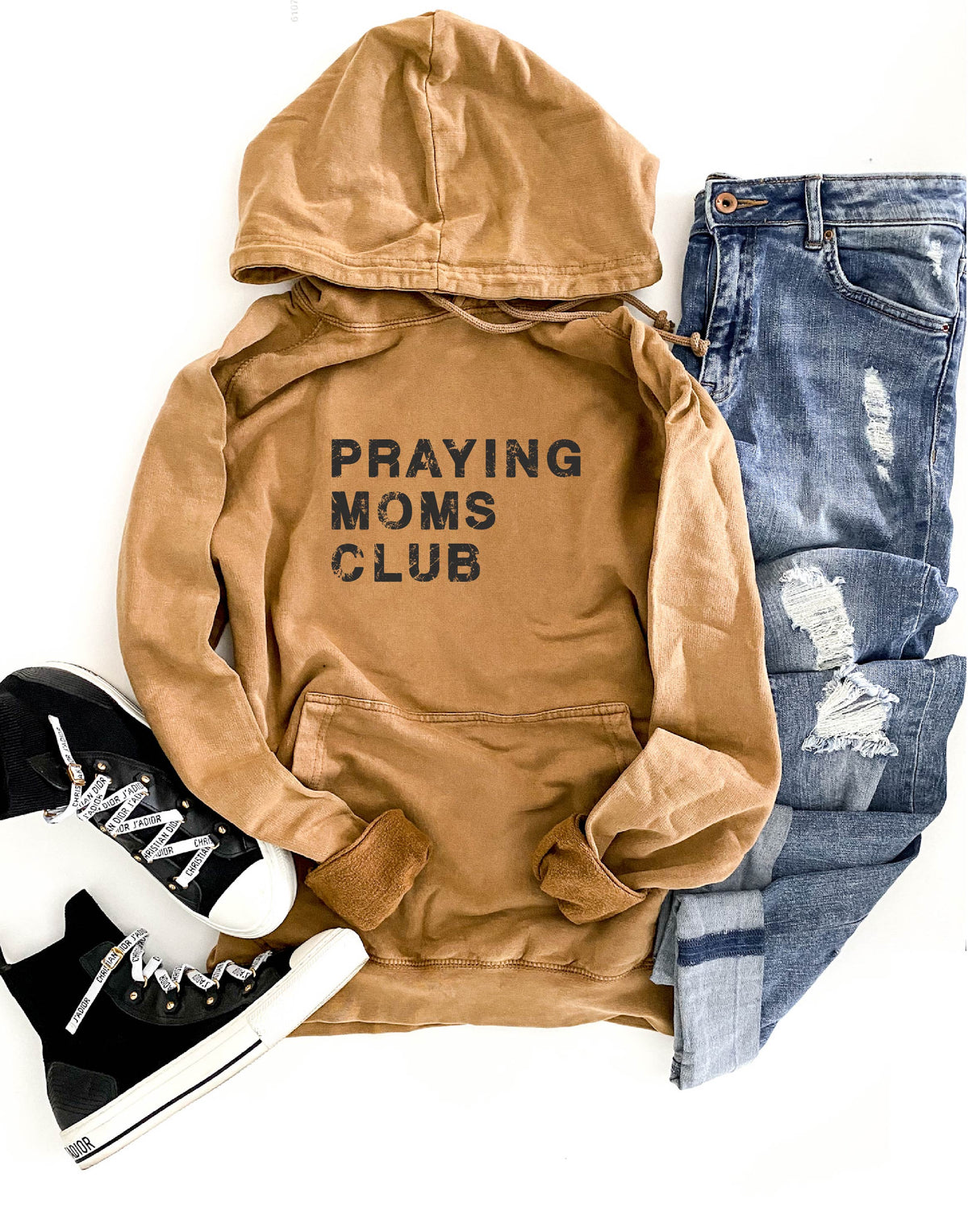 Praying moms club vintage wash hoodie Adventure Lane Seven vintage hoodie 