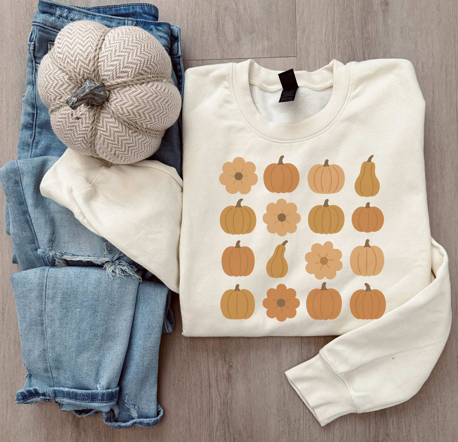 Pumpkins and sunflowers softstyle sweatshirt fall Jerzees 562MR GIldan 