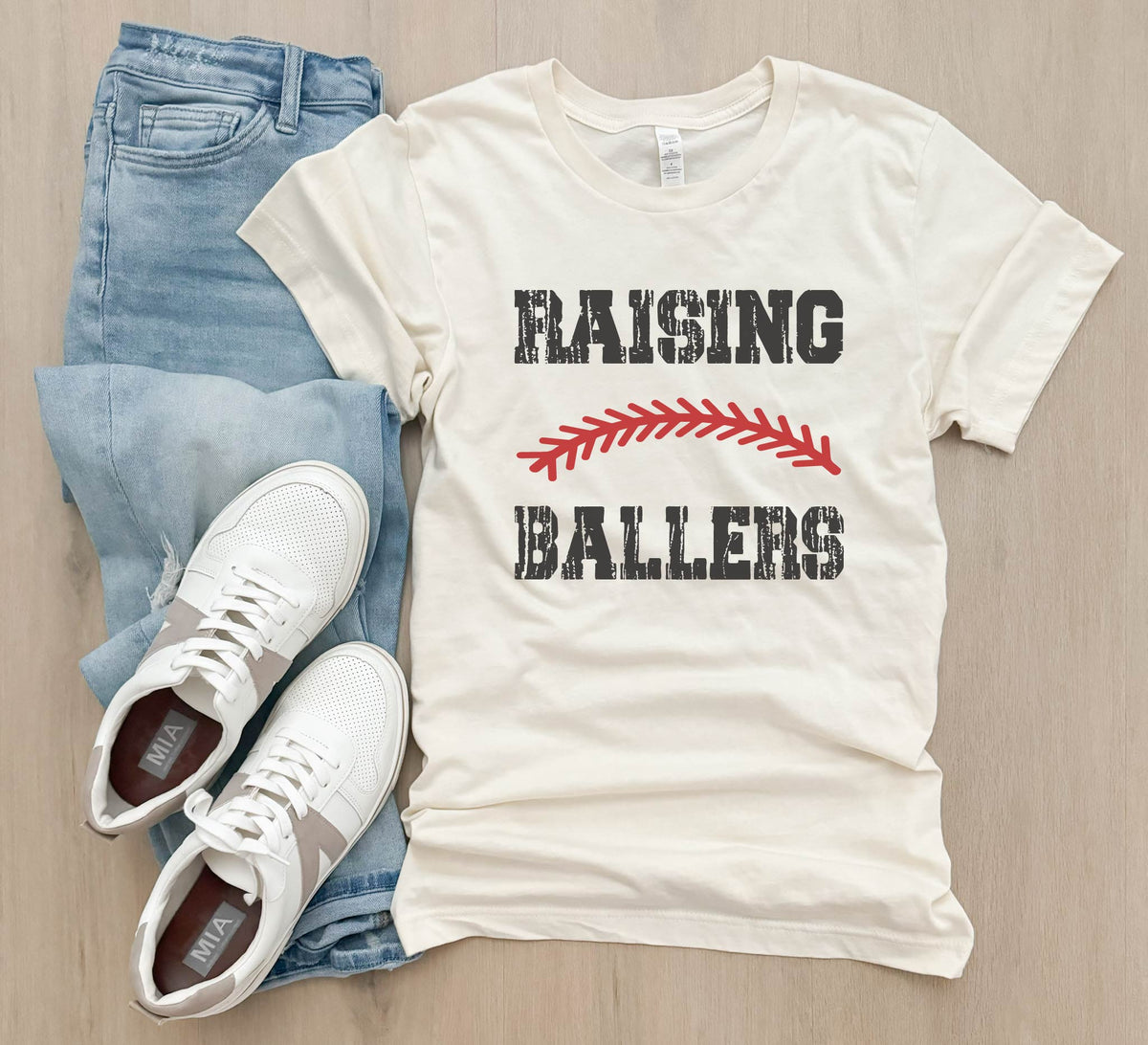 Raising ballers baseball tee baseball Lane seven heavyweight tee 