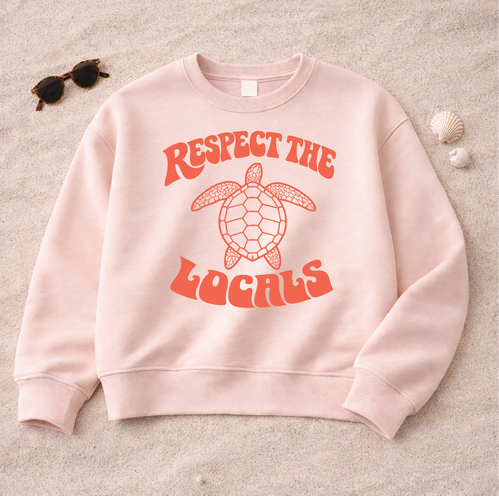 Respect the Locals Sweatshirt Graphic Design Sweatshirt Lane Seven 