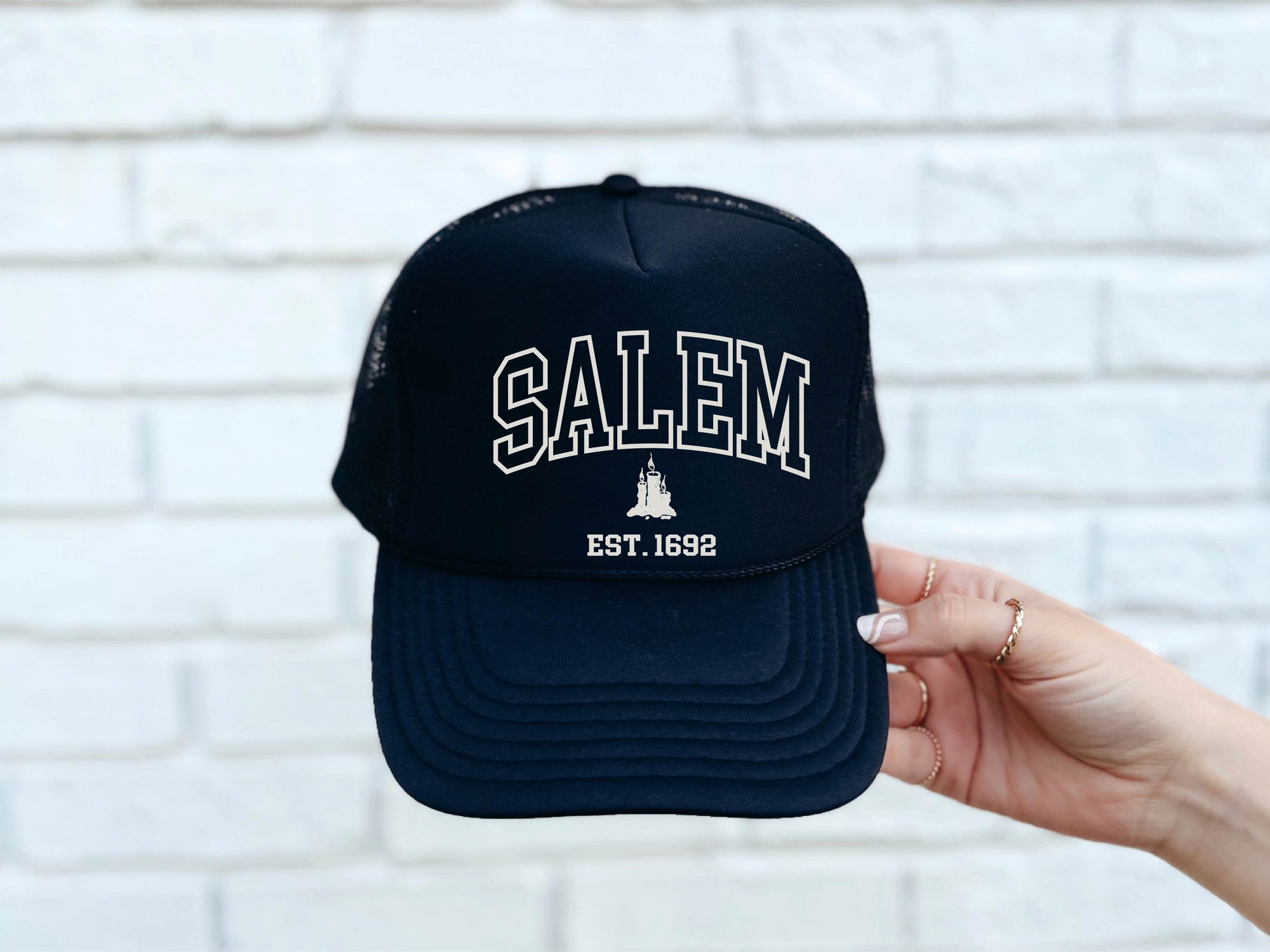 Salem est 1692 foam trucker hat Hat Buck wholesale foam trucker 