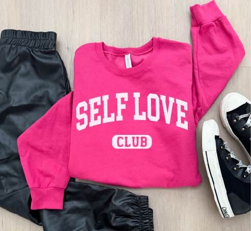 Self Love club basic sweatshirt Valentines Gildan 18000 sweatshirt 