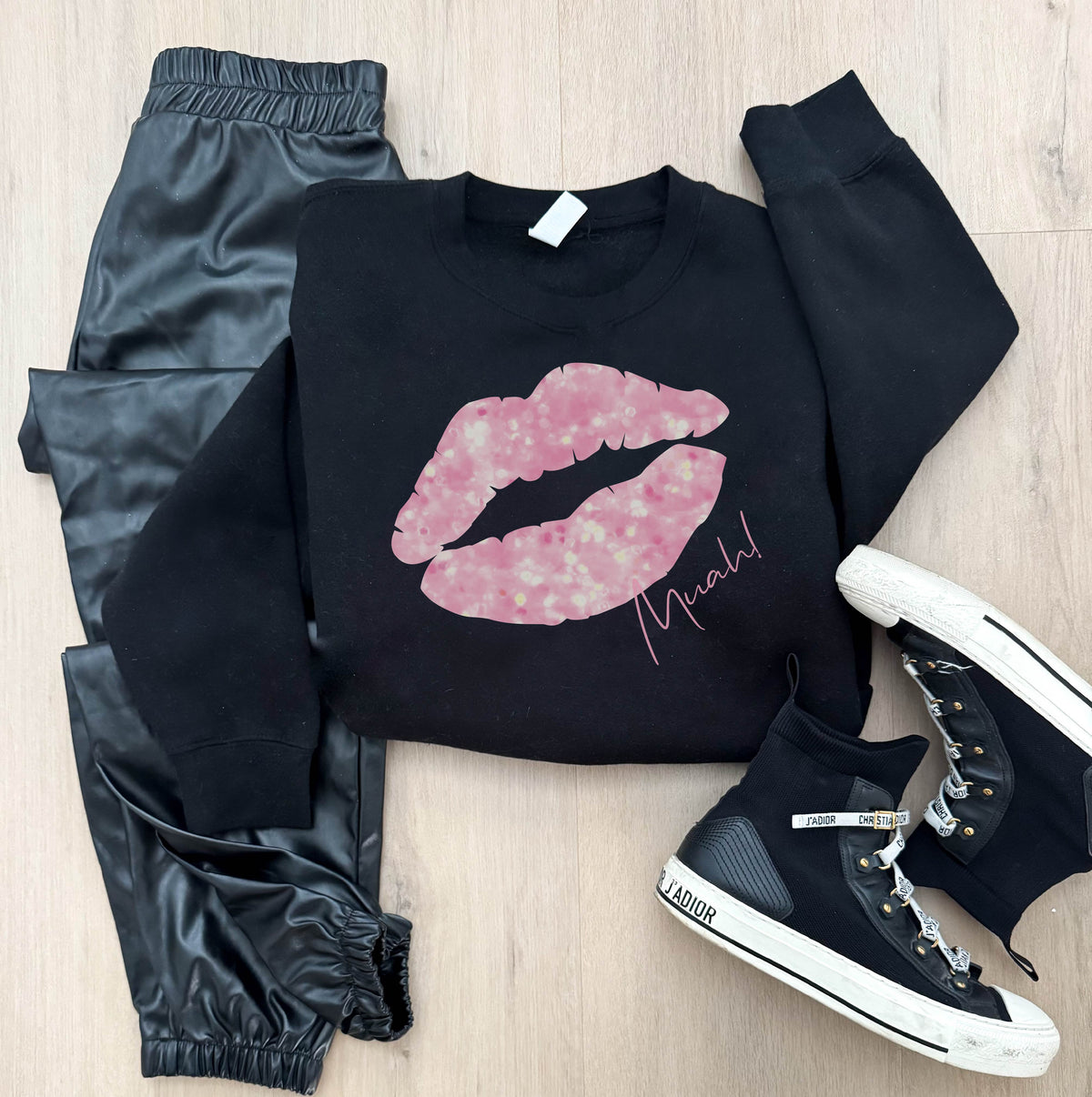 Sparkle kiss basic sweatshirt Valentines Gildan 18000 sweatshirt 