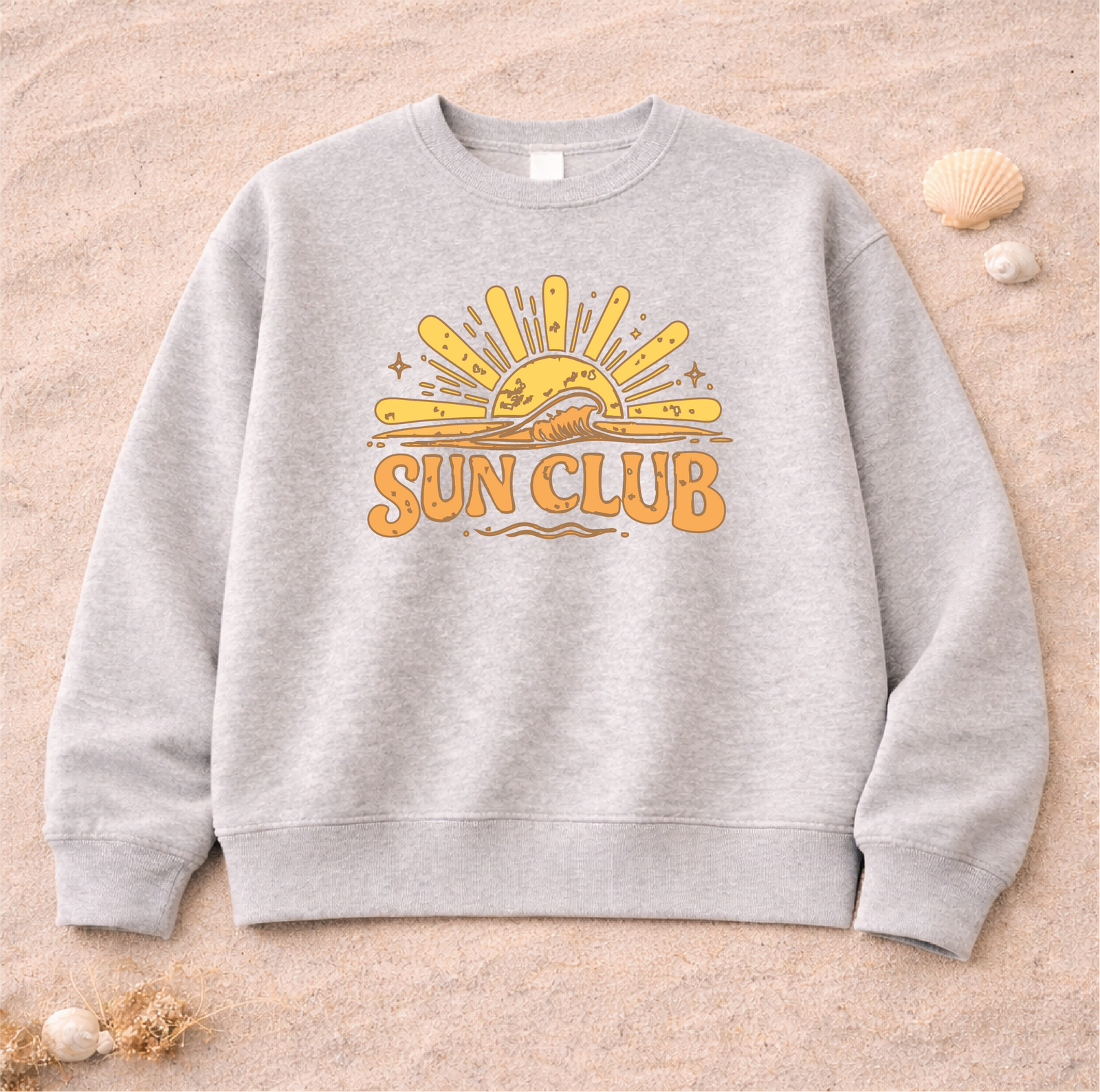 Sun Club Sweatshirt Graphic Design Sweatshirt Lane Seven 