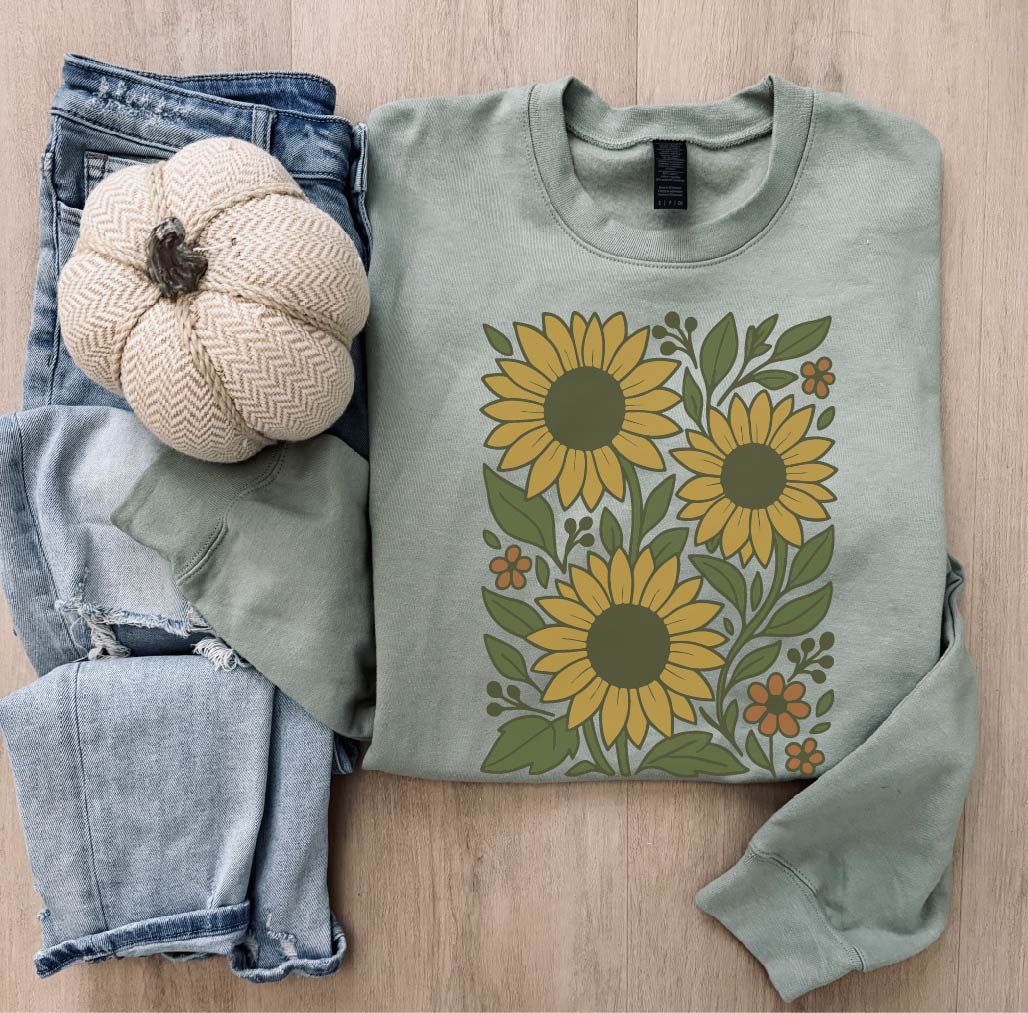 Sunflower fields softstyle sweatshirt fall Gildan softstyle(sf000) 