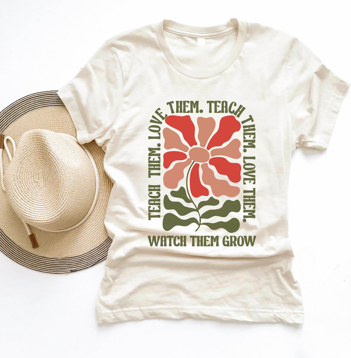 Teach them love them heavyweight tee teacher, back to school Lane seven heavyweight tee 