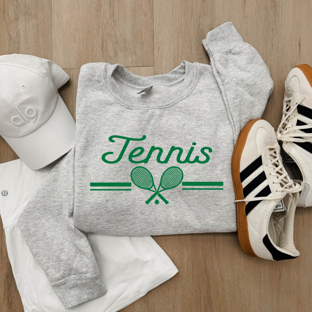 Tennis stripes basic sweatshirt sports Gildan 18000 sweatshirt 