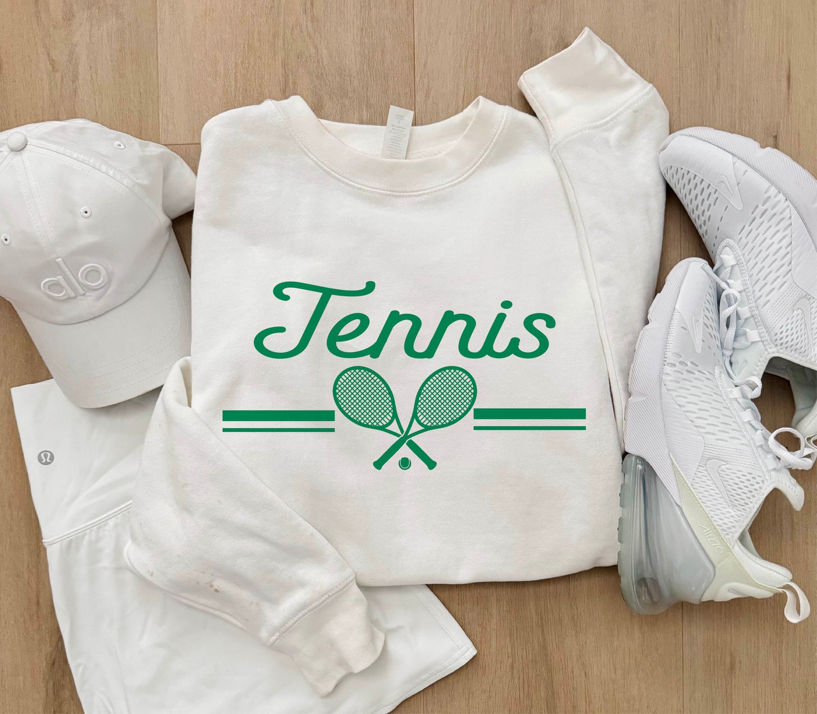 Tennis stripes basic sweatshirt sports Gildan 18000 sweatshirt 