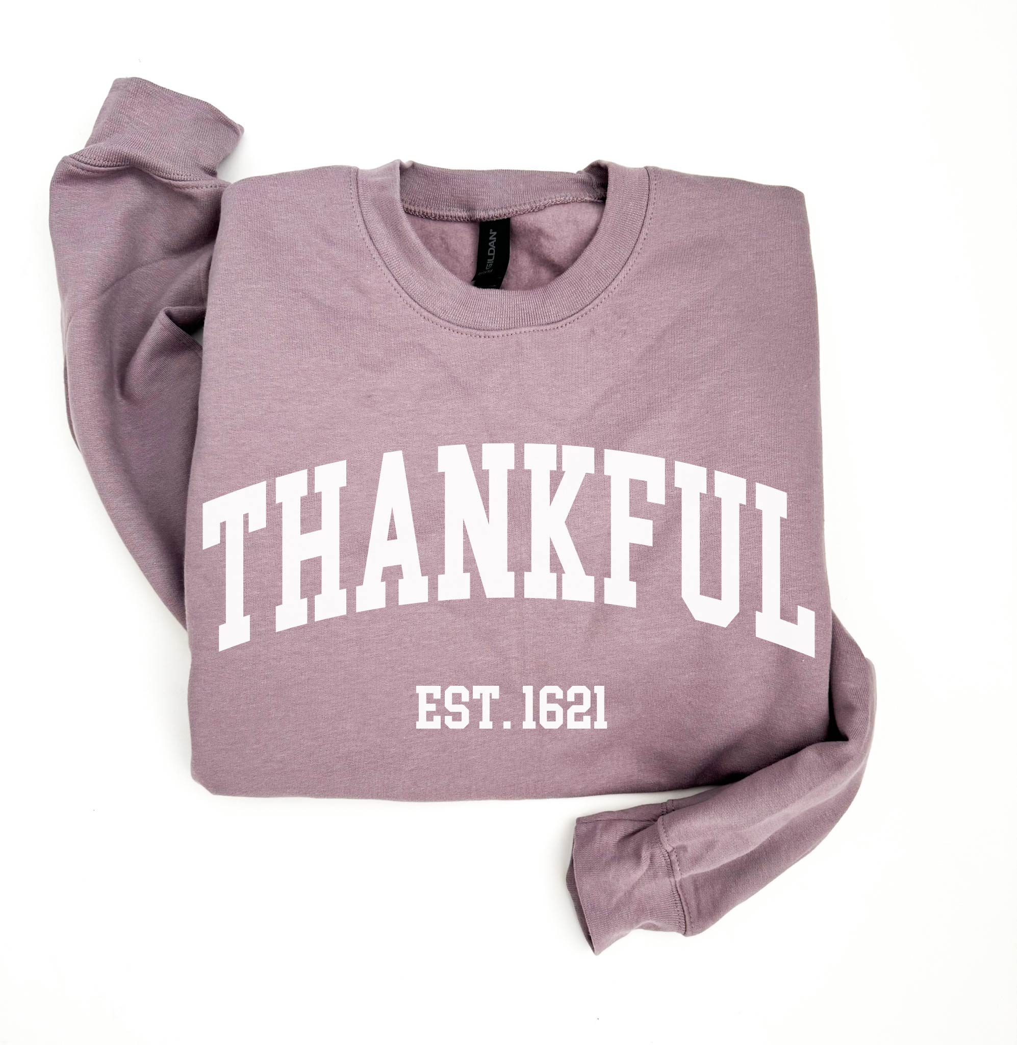 Thankful Est. 1621 sweatshirt Thanksgiving Gildan SF000 