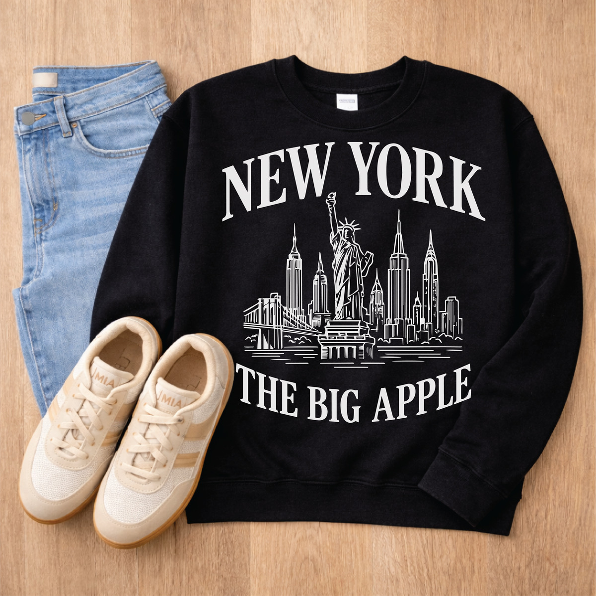 The Big Apple Sweatshirt Graphic Design Sweatshirt Lane Seven 