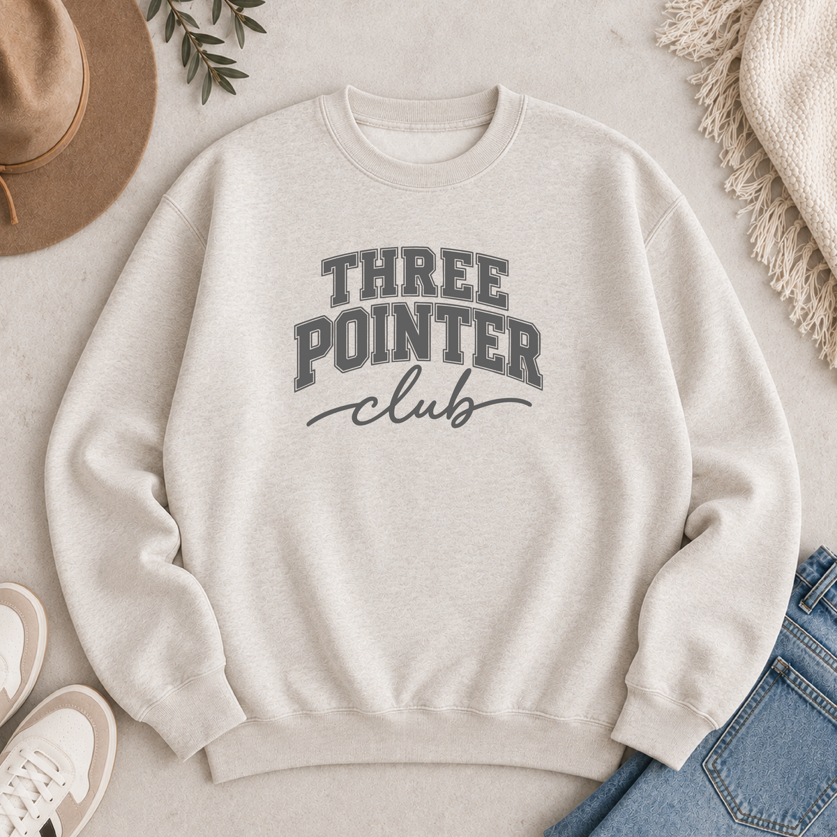 Three Pointer Club Sweatshirt Basketball Gildan 