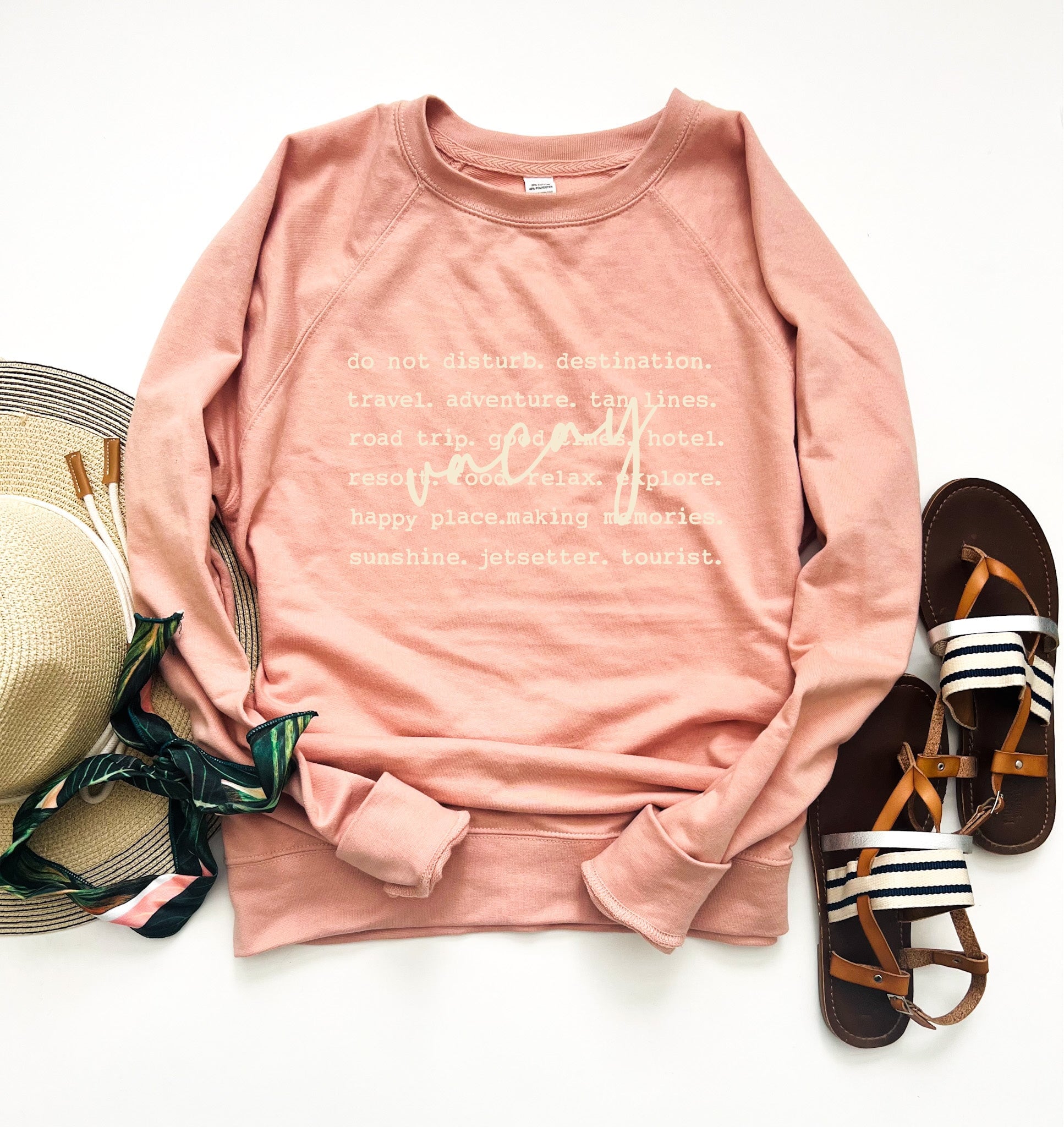 Vacay words french terry raglan Vacay mode Independent Trading French Terry raglan 
