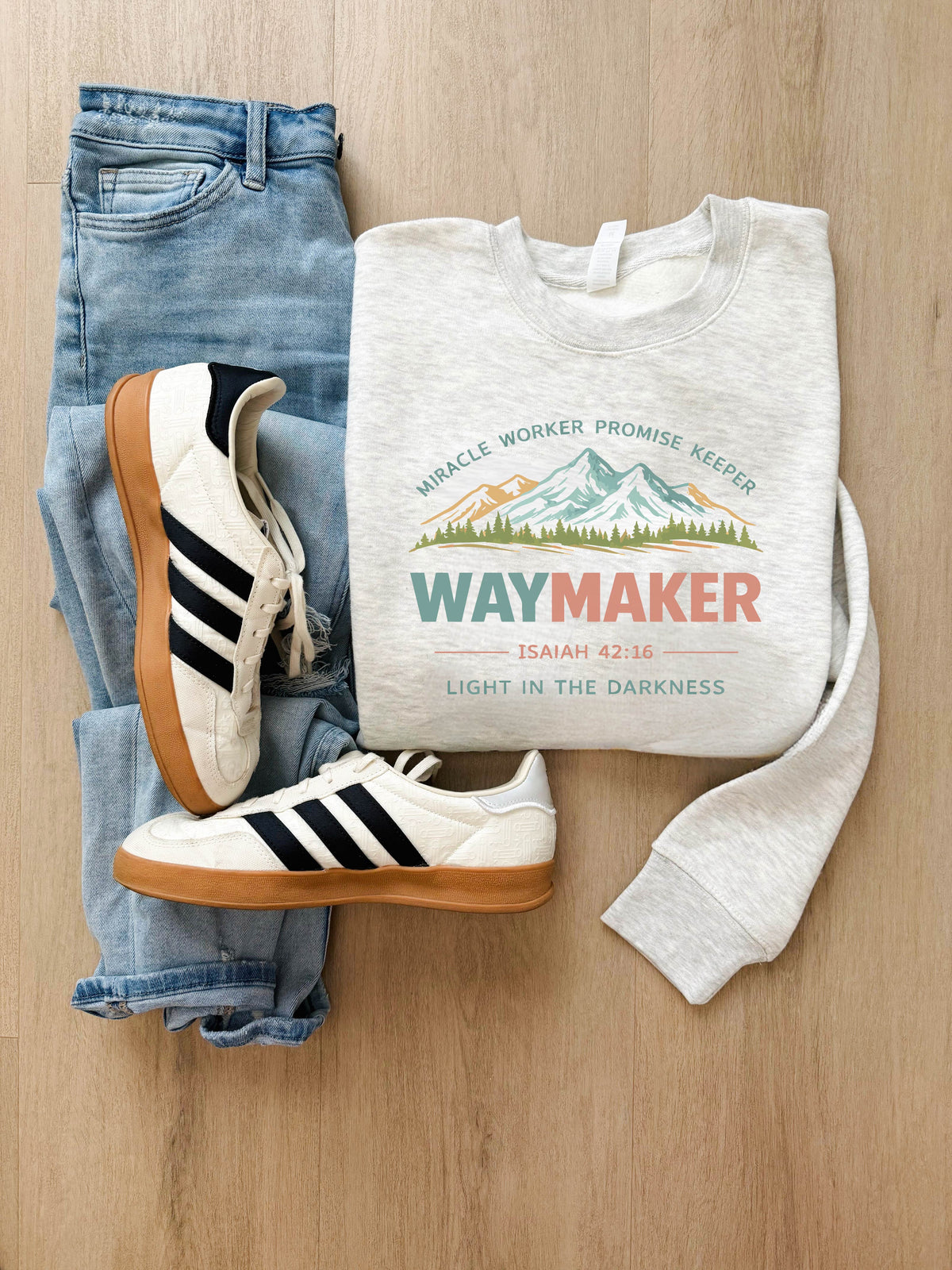 Waymaker fleece sweatshirt faith based Lane Seven 