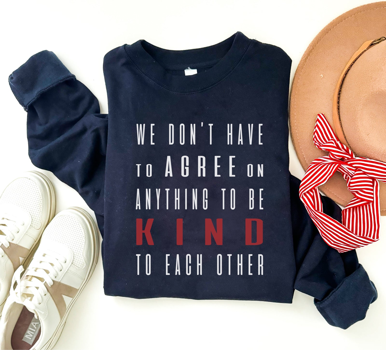 We don't have to agree fleece sweatshirt 4th of july collection Lane seven unisex sweatshirt oatmeal 
