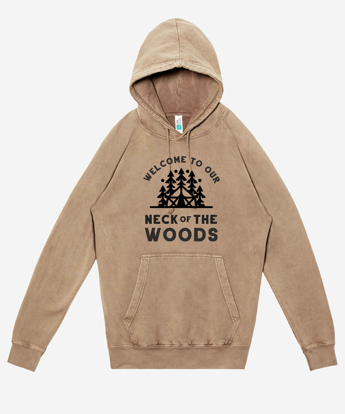Welcome to our neck of the woods vintage wash hoodie Adventure Lane Seven vintage hoodie 