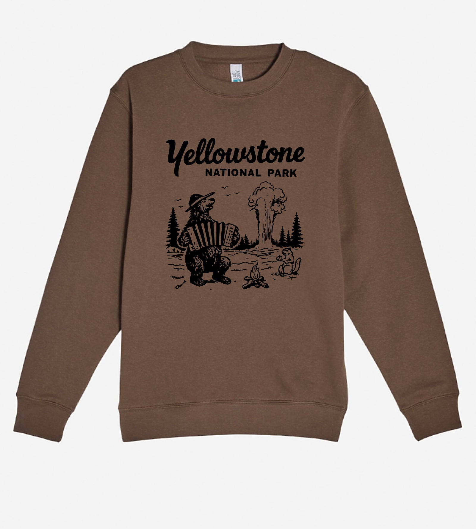 Yellowstone bear fleece sweatshirt national park Lane seven 