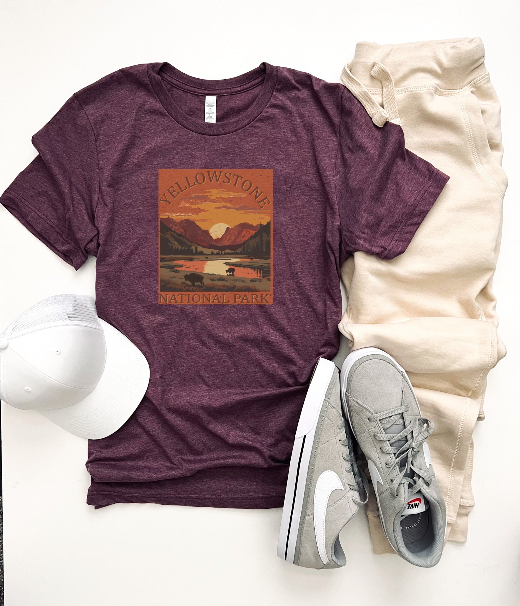 Yellowstone national park tee National park collection, adventure Bella canvas 3001 