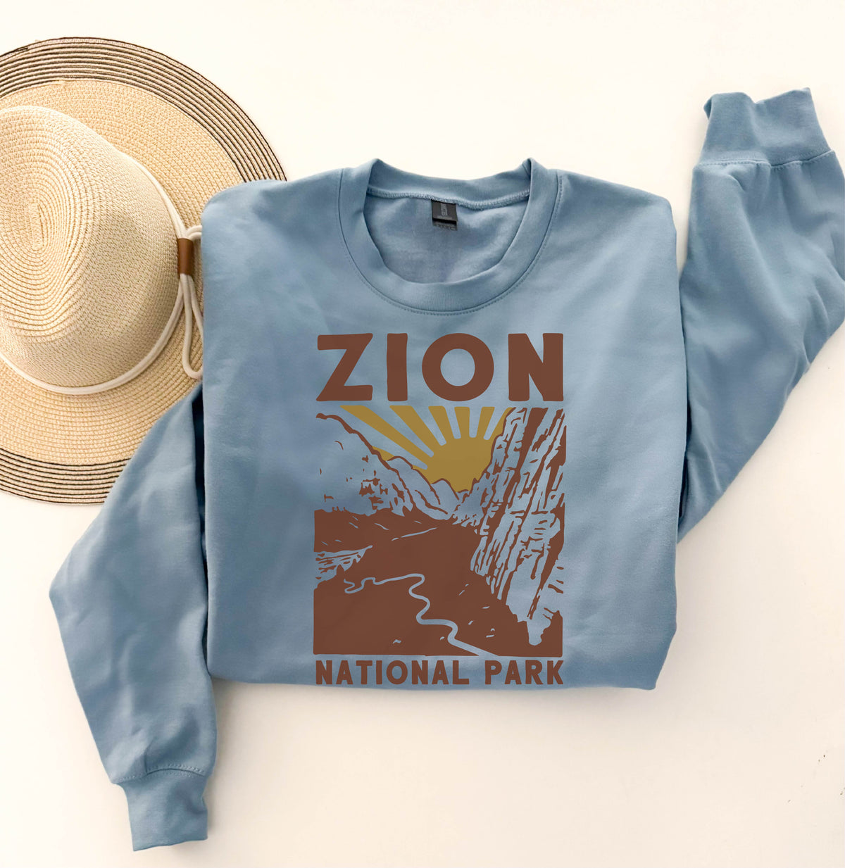 Zion NP landscape softstyle sweatshirt vacay Gildan softstyle(sf000) 