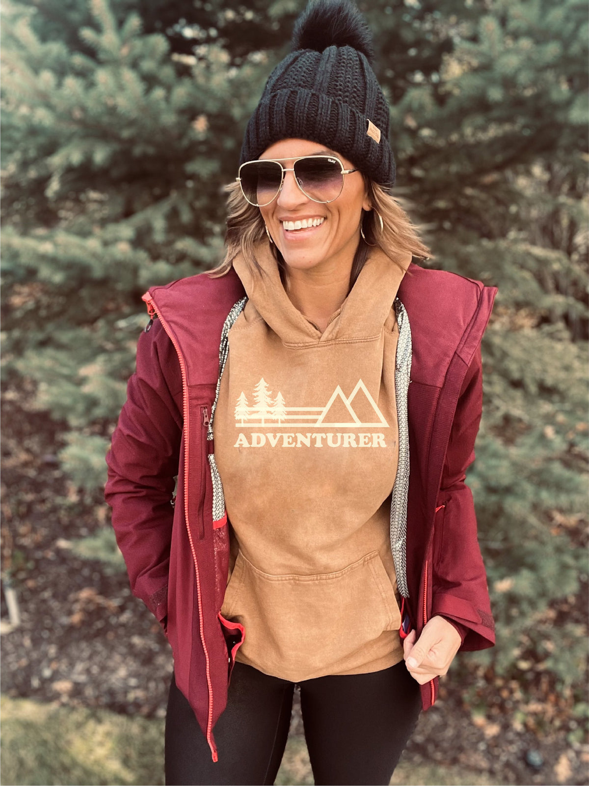 Adventurer vintage wash hoodie Edgy hoodie Lane Seven vintage hoodie Vintage camel XS 