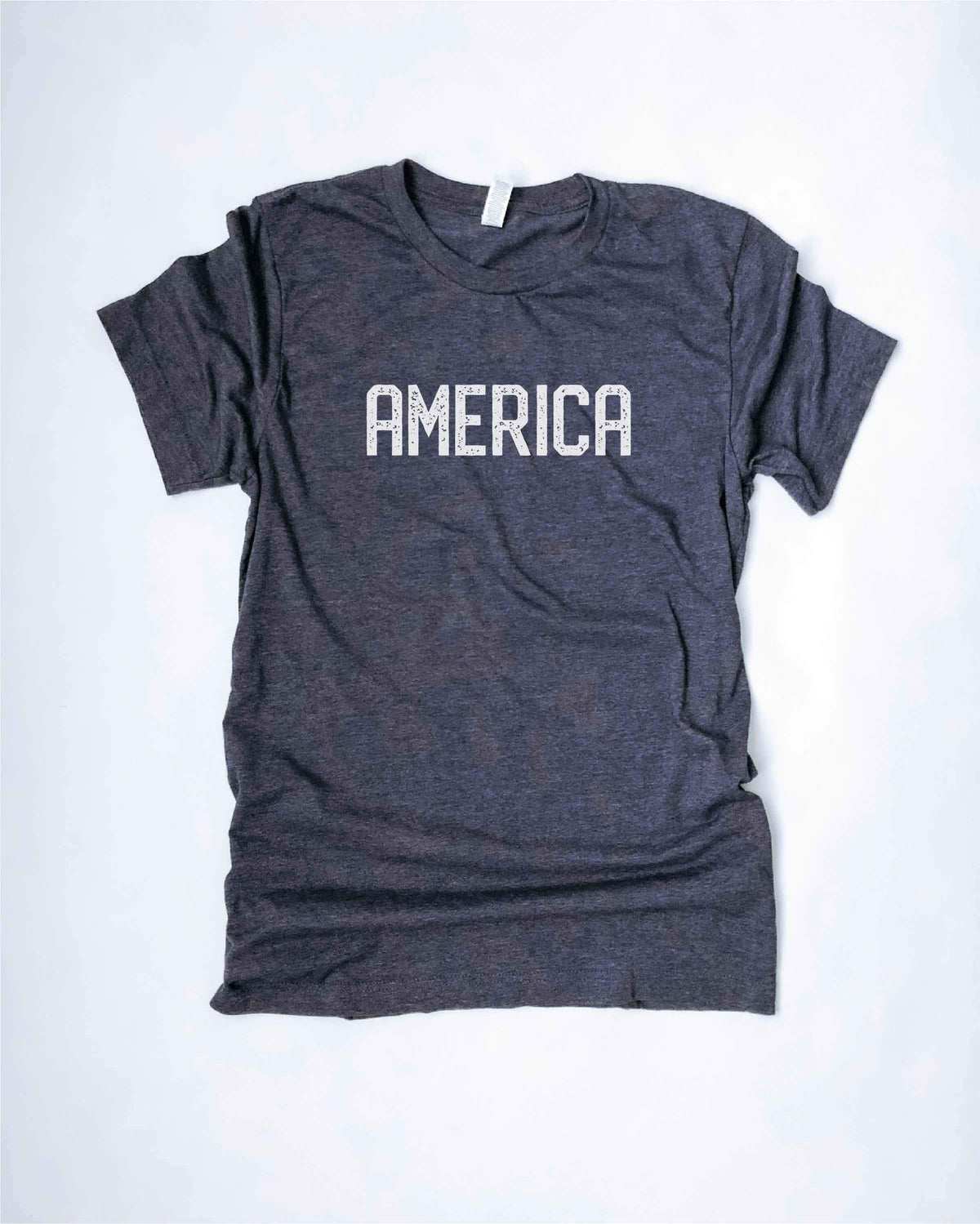 America blockletter tee Short sleeve patriotic tee Bella Canvas 3001 