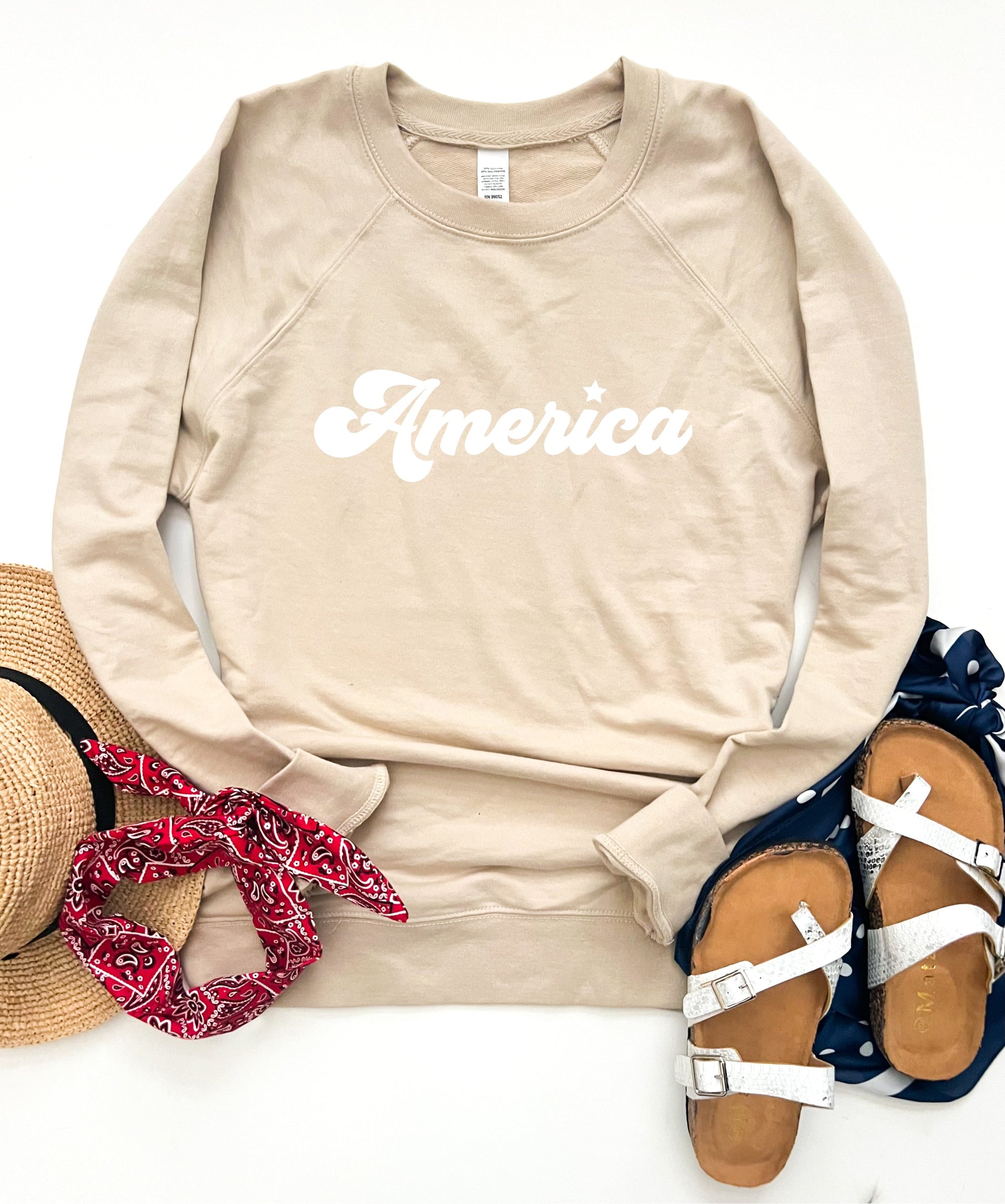 America french terry sweatshirt 4th of july collection Independent Trading Co French Terry 