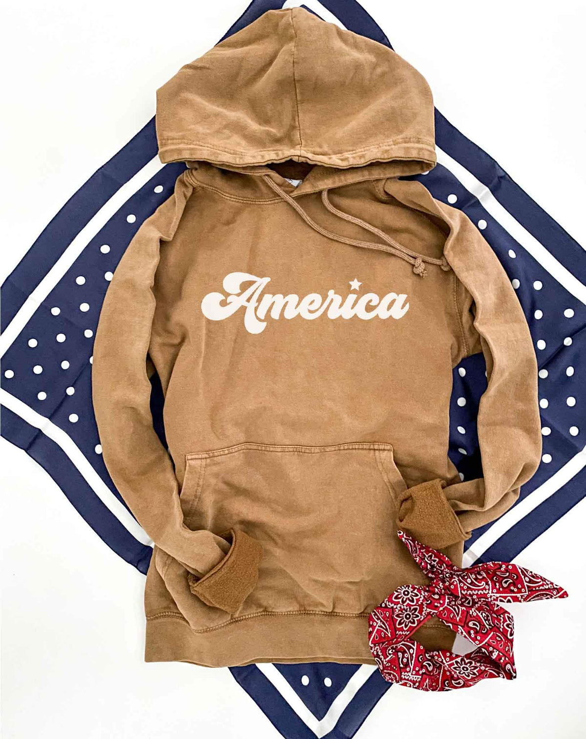 America script vintage wash hoodie Patriotic hoodie Lane Seven vintage hoodie 