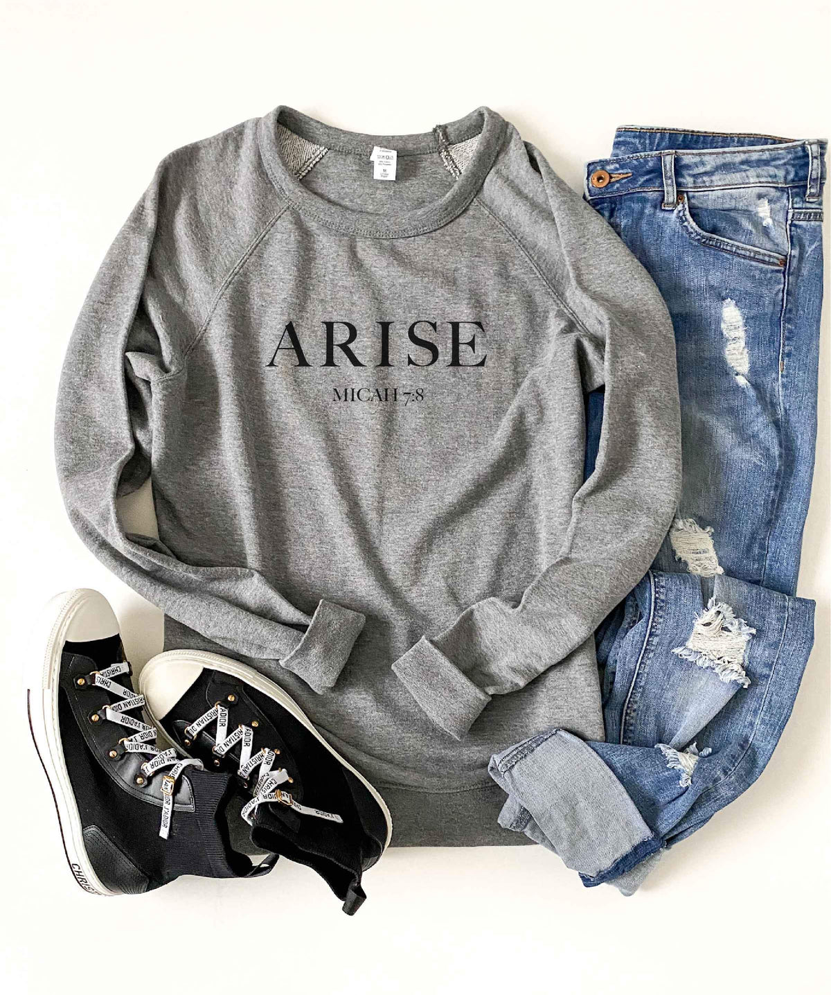 Arise french terry raglan Inspirational French Terry raglan Cotton heritage and lane seven French Terry raglan XS Heather grey 