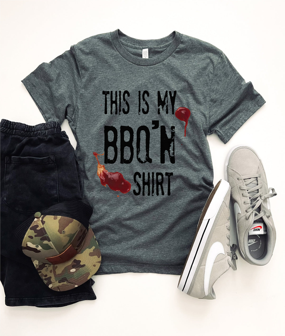 BBQ’n shirt Short sleeve dad tee Bella Canvas 3001 