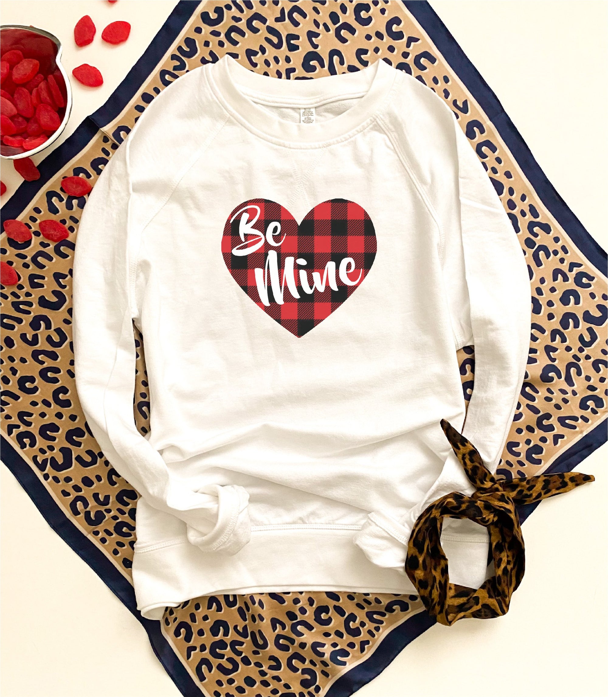 Copy of Be mine french terry raglan sweatshirt Valentines French Terry raglan Cotton heritage and lane seven French Terry raglan XS Heather grey 