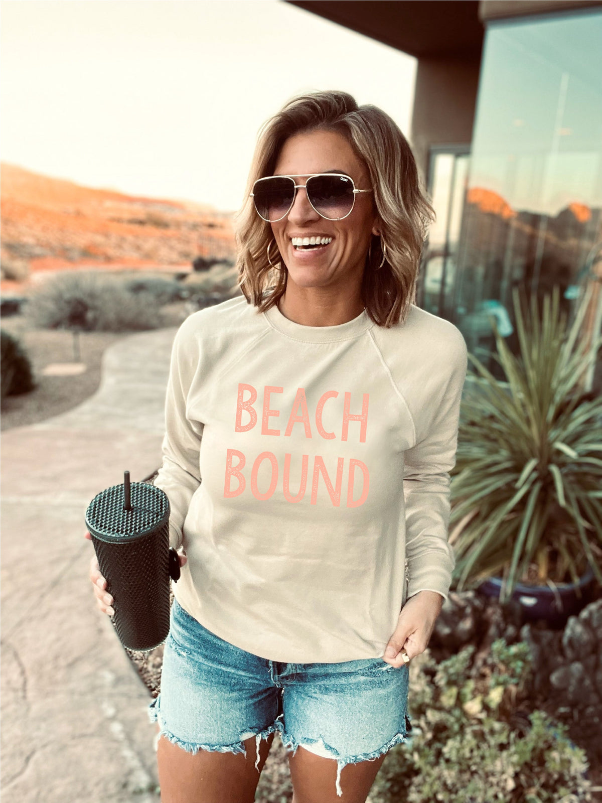 Beach bound french terry raglan Lake French Terry raglan Independent Trading French Terry raglan sand 