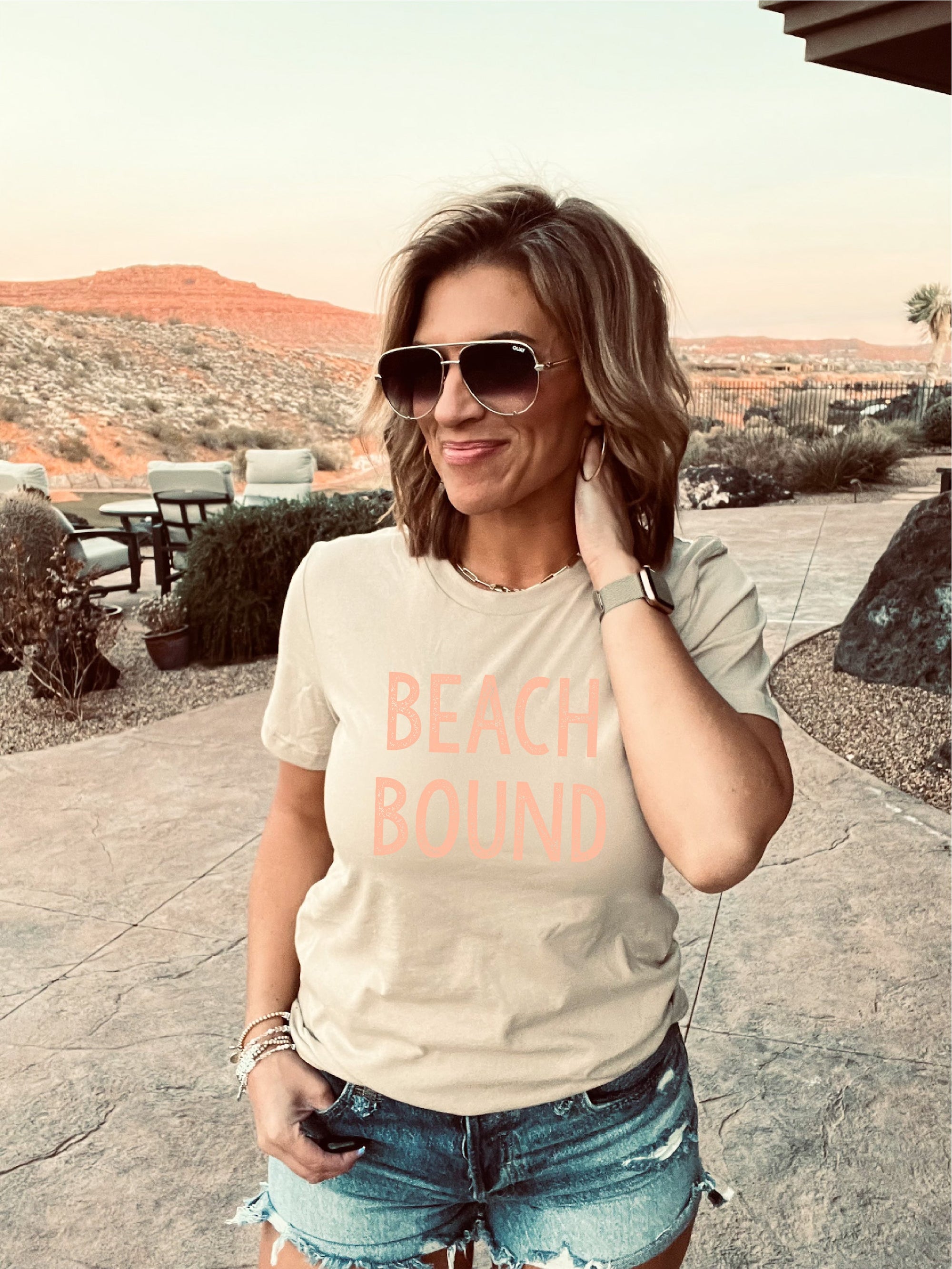 Beach bound tee Short sleeve summer tee Bella Canvas 3001 