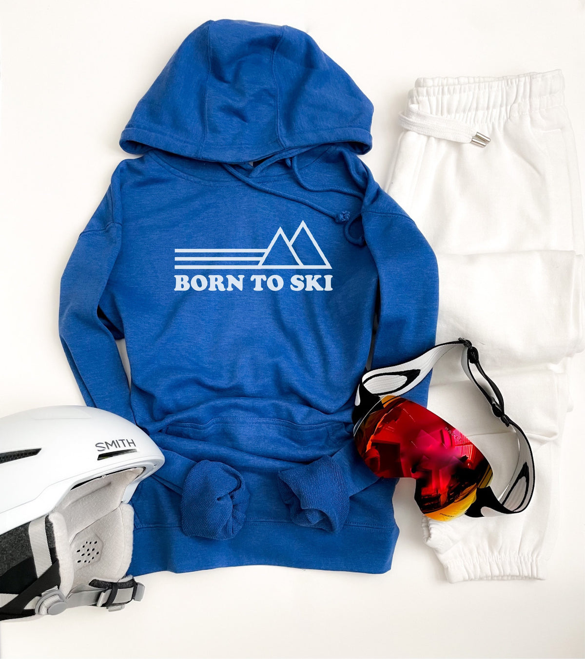 Born to ski lightweight fleece hoodie Miscellaneous sweatshirt Cotton heritage lightweight fleece hoodie 