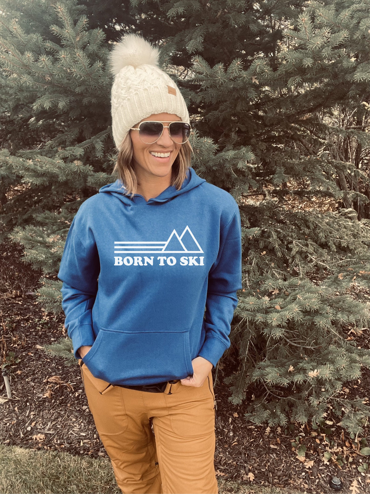 Born to ski lightweight fleece hoodie Miscellaneous sweatshirt Cotton heritage lightweight fleece hoodie 