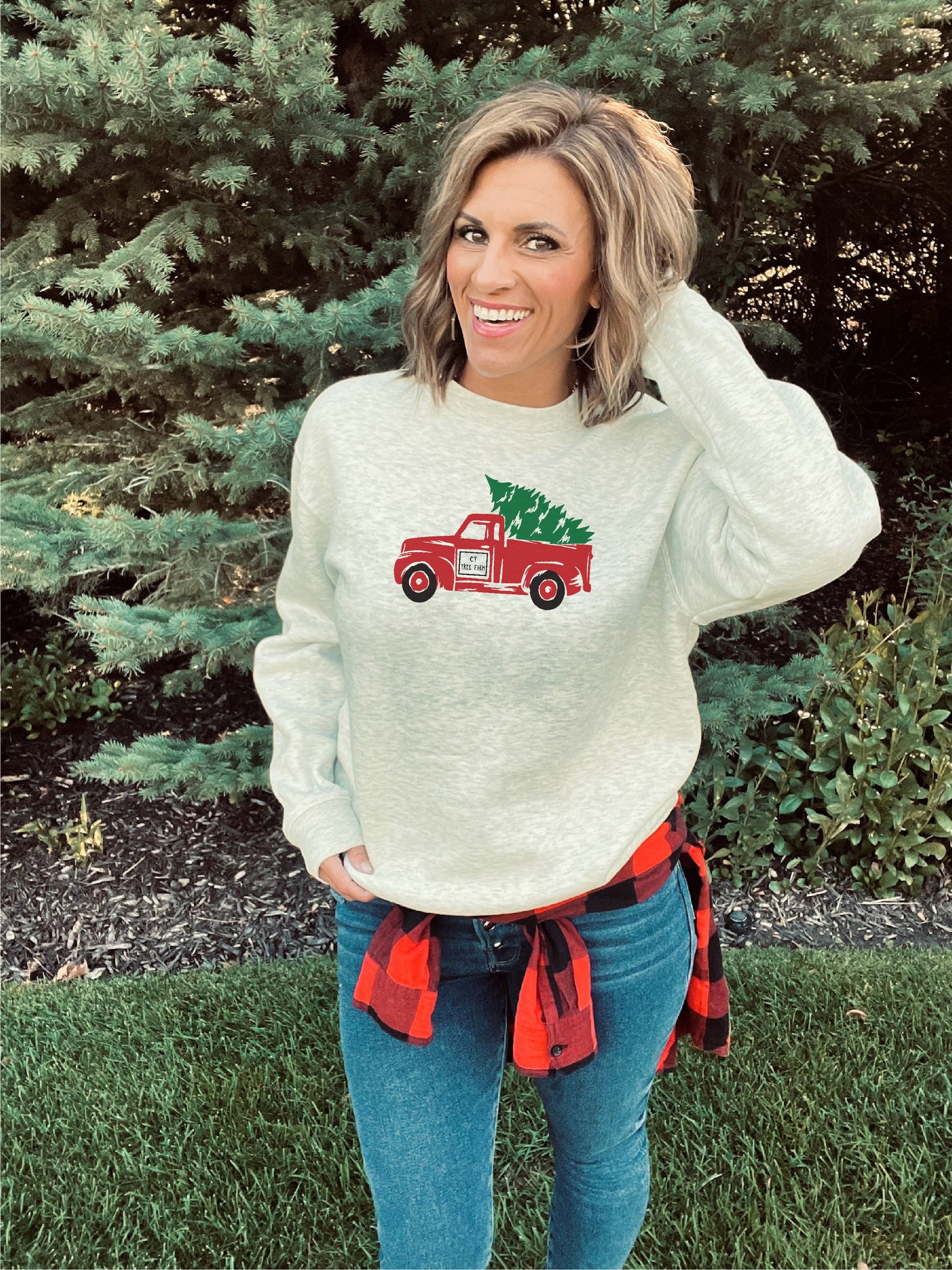 Christmas truck sweatshirt Holiday sweatshirt Lane seven unisex sweatshirt 