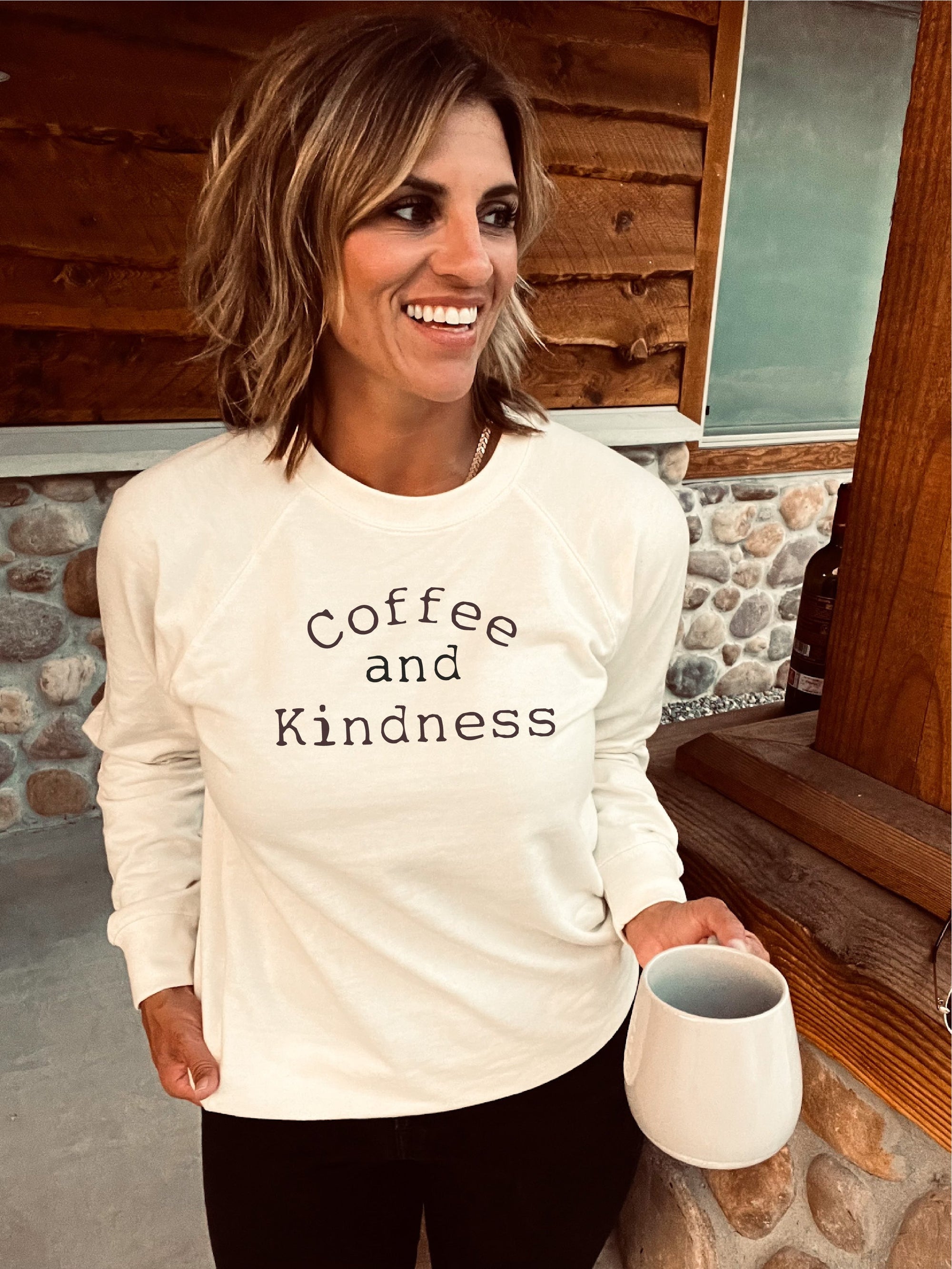 Coffee and kindness french terry raglan Fall French Terry raglan Independent trading ss1000c 