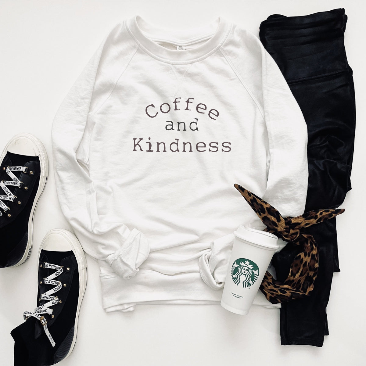 Coffee and kindness french terry raglan Fall French Terry raglan Independent trading ss1000c 