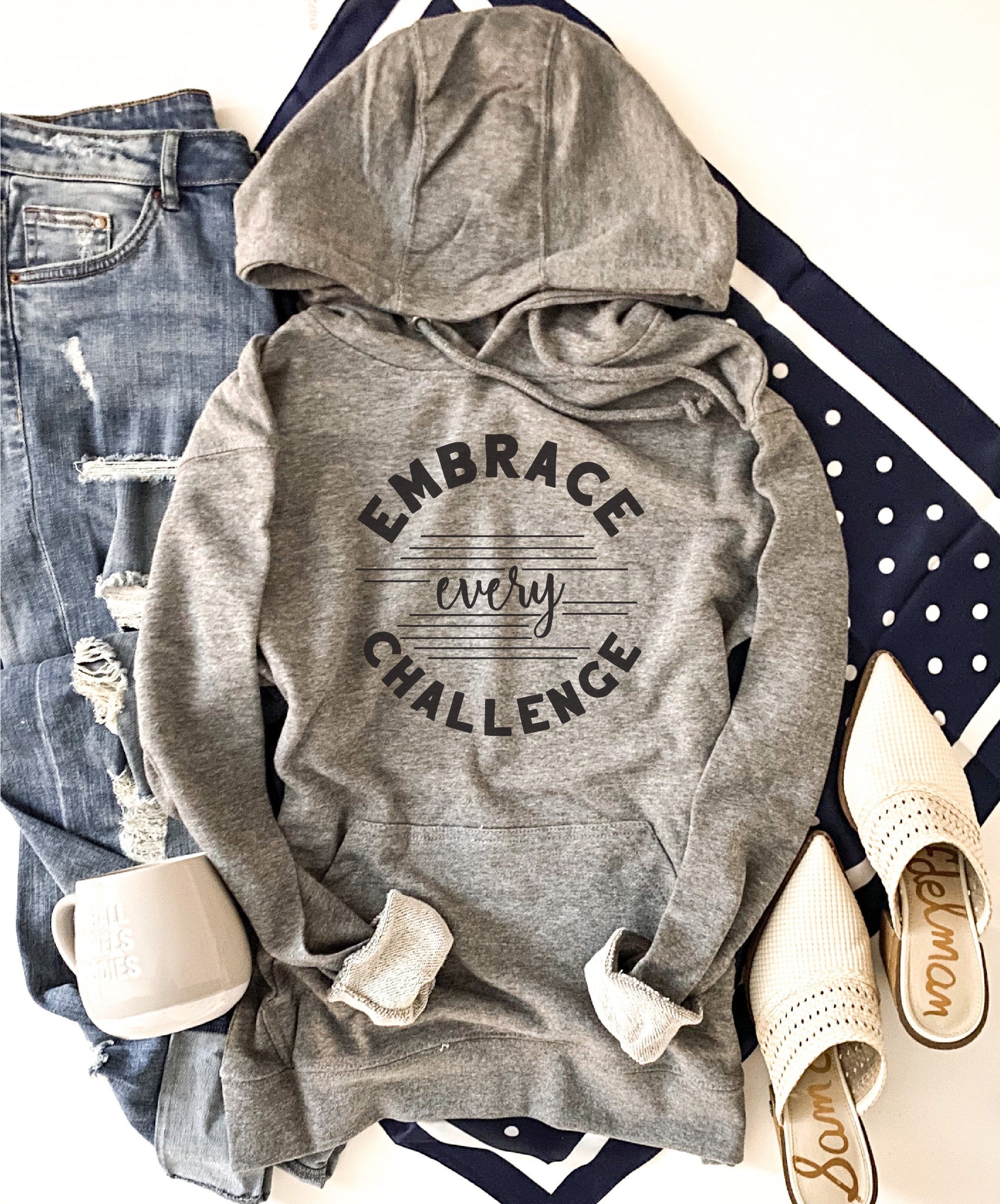 Embrace every challenge french terry hoodie Fall French Terry hoodie Lane seven and cotton heritage French Terry raglans 
