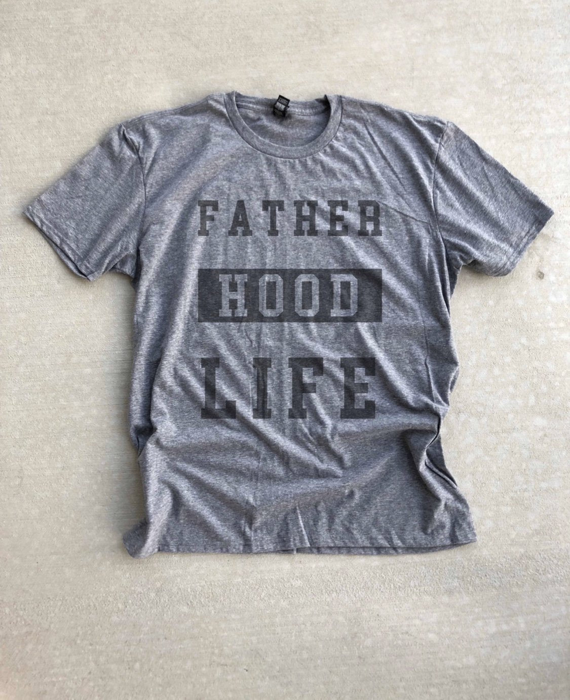 Father hood life Short sleeve men’s tee Bella Canvas 3001 deep heather 