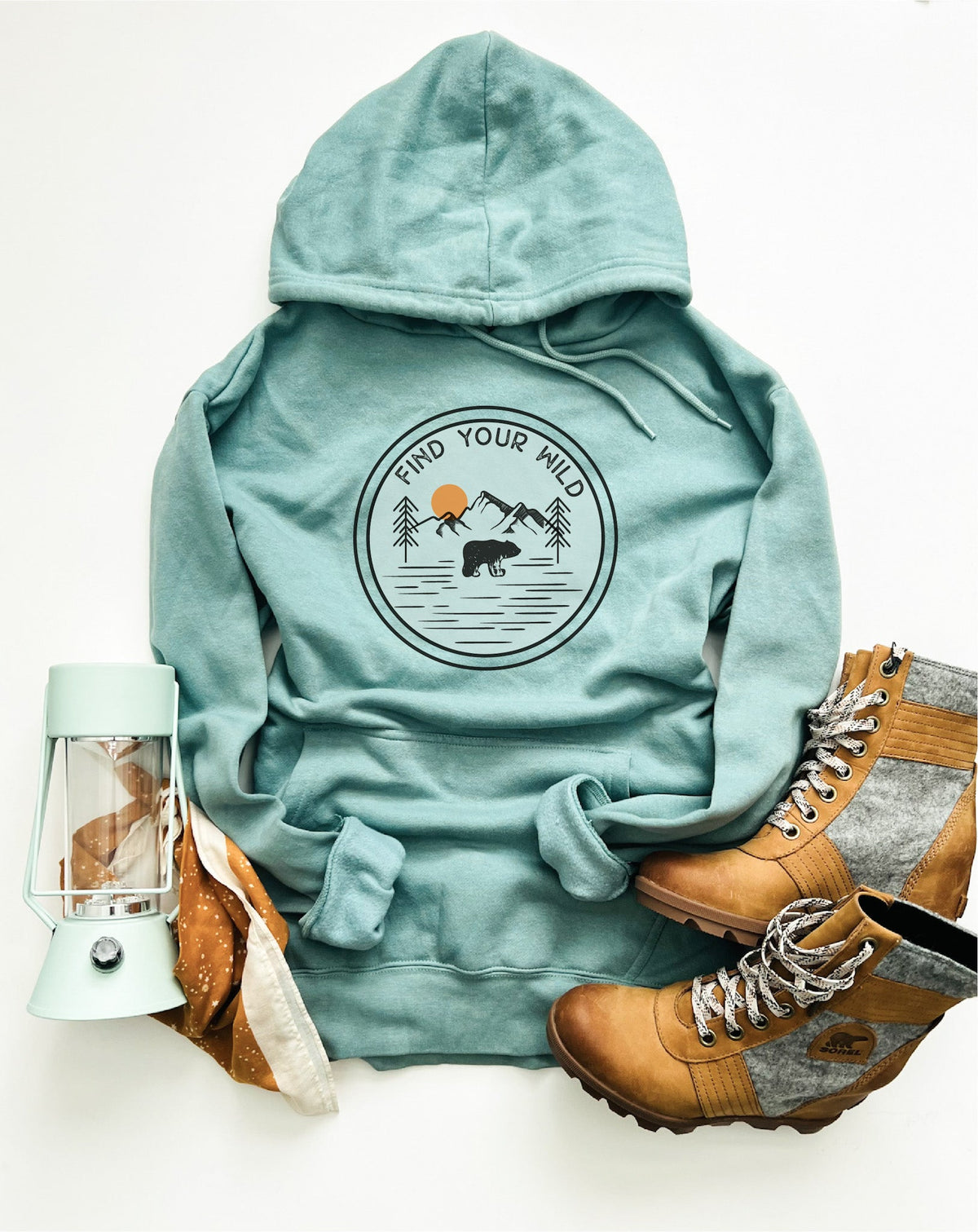 Find your wild fleece hoodie Adventure hoodie Cotton heritage lightweight fleece hoodie 