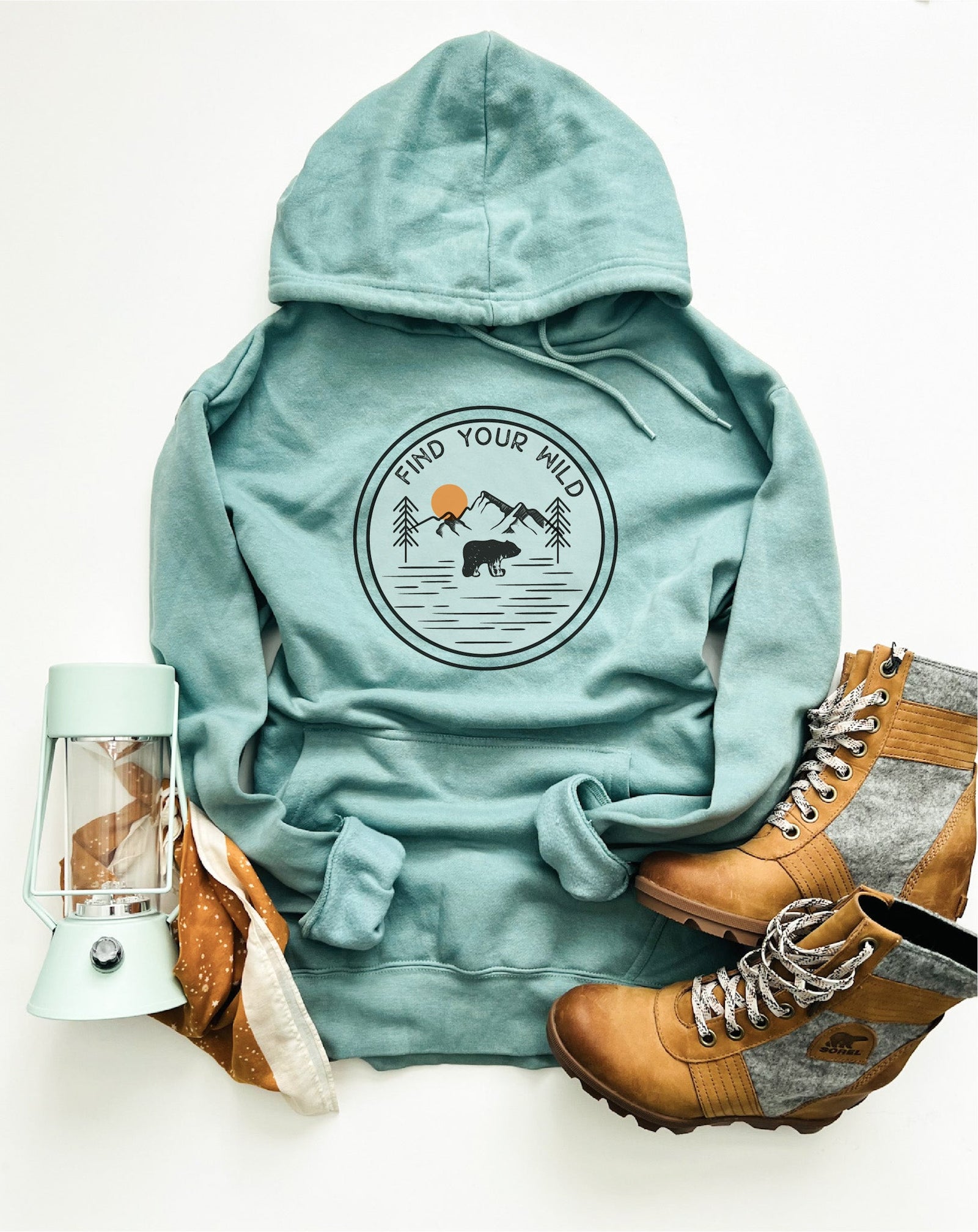 Find your wild fleece hoodie Adventure hoodie Cotton heritage lightweight fleece hoodie 