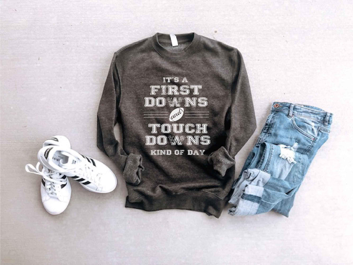 First downs and touchdowns sweatshirt Football sweatshirt Lane seven sweatshirt 