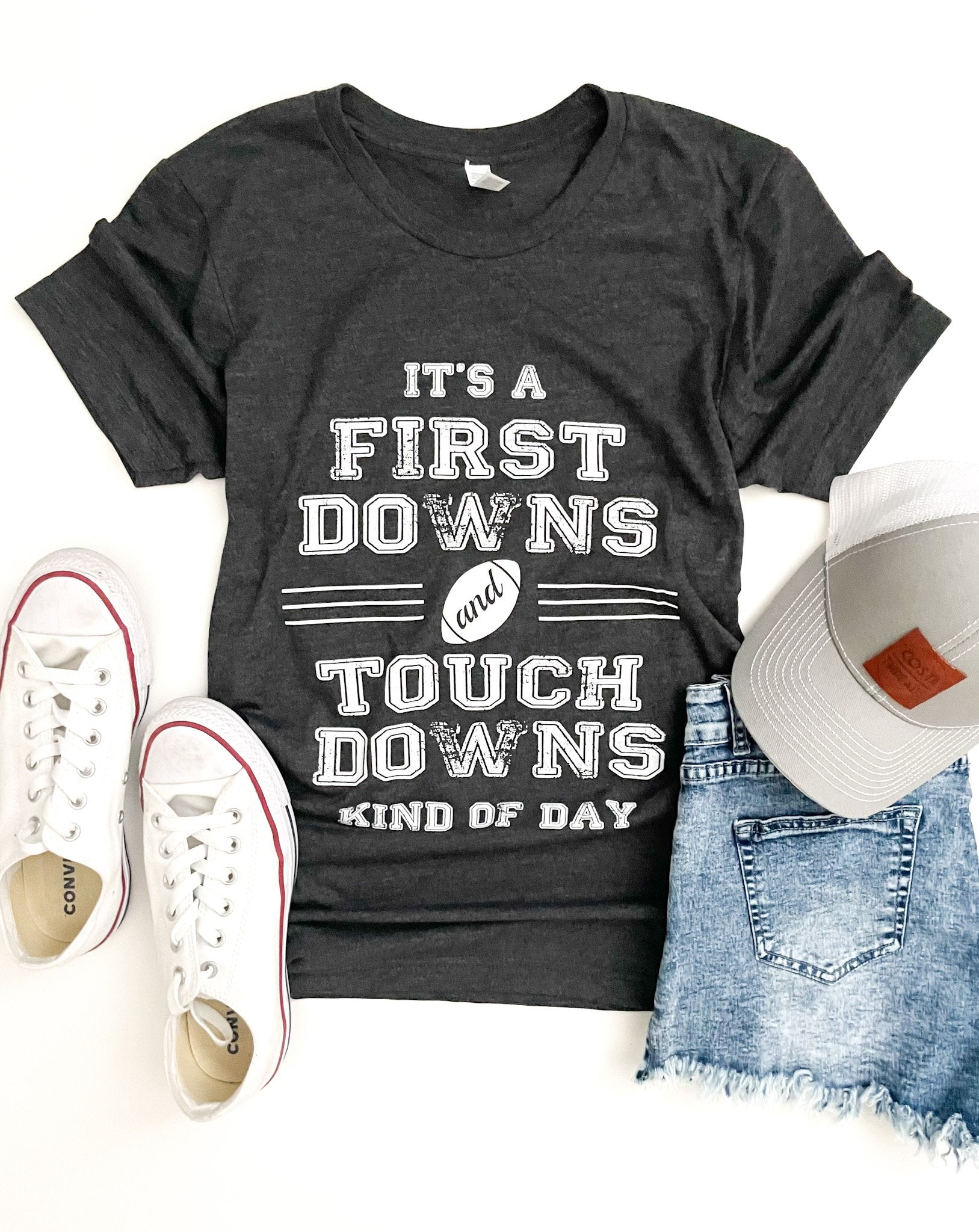 First Downs and Touchdowns tee Short sleeve football tee Bella canvas and Next Level 