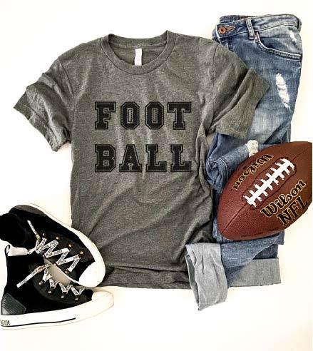 Football unisex crew tee Short sleeve football tee Bella Canvas 3005 heather stone 