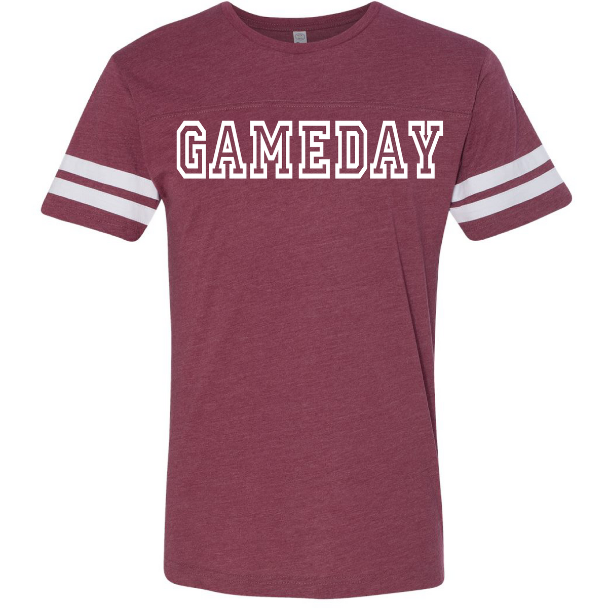 Gameday unisex varsity tee Varsity gameday tee LAT S Vintage Burgundy/white 