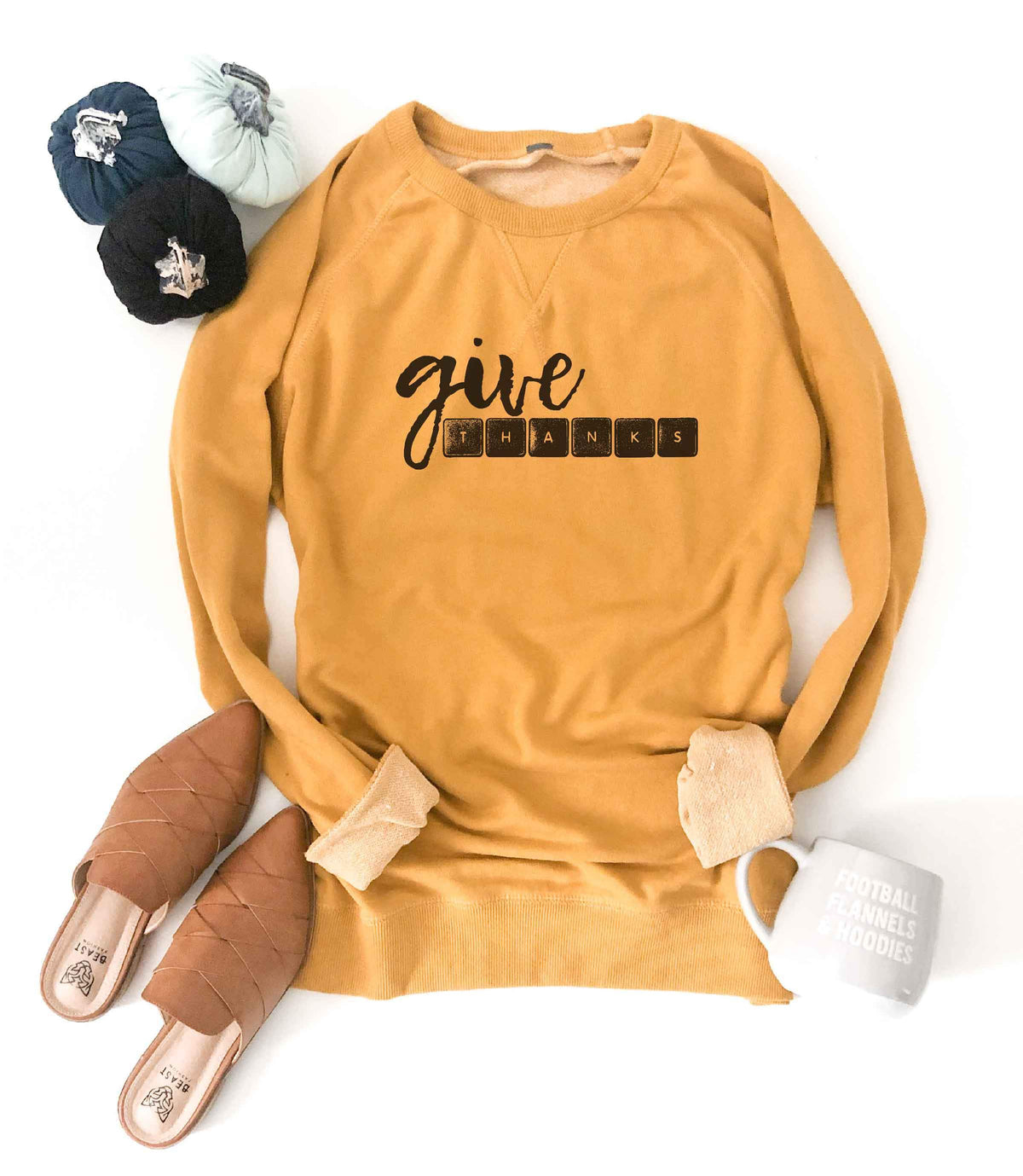 Give thanks french terry raglan Fall French Terry raglan Cotton heritage French Terry raglan XS Mustard 