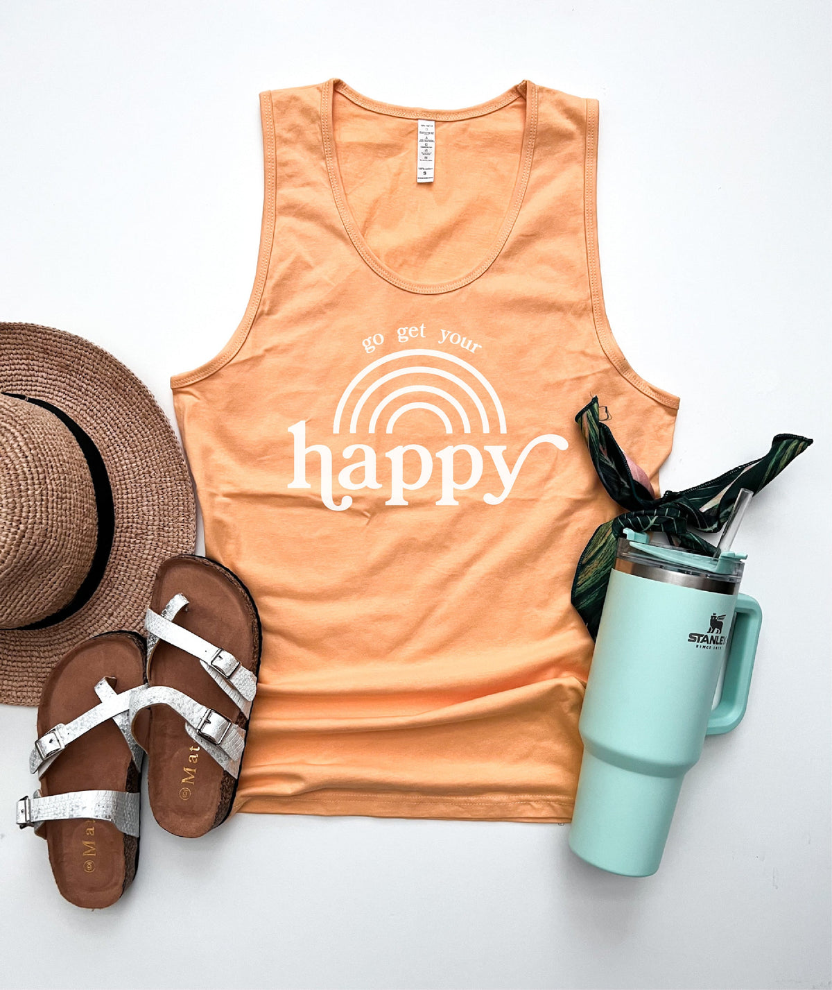 Go get your happy unisex tank Miscellaneous tank Cotton heritage mc1790 
