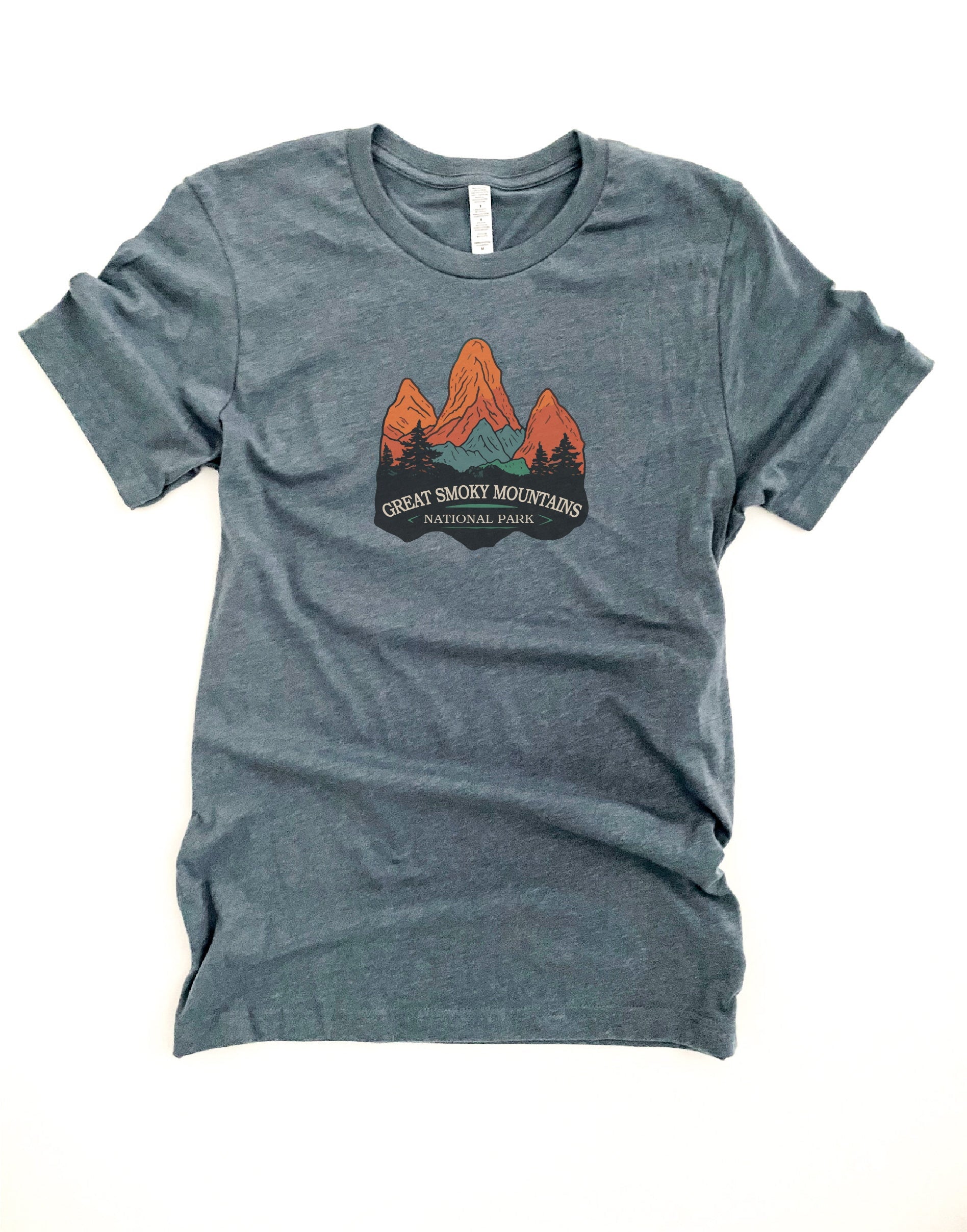 Great Smoky mountains logo tee National park collection Bella Canvas 3001 