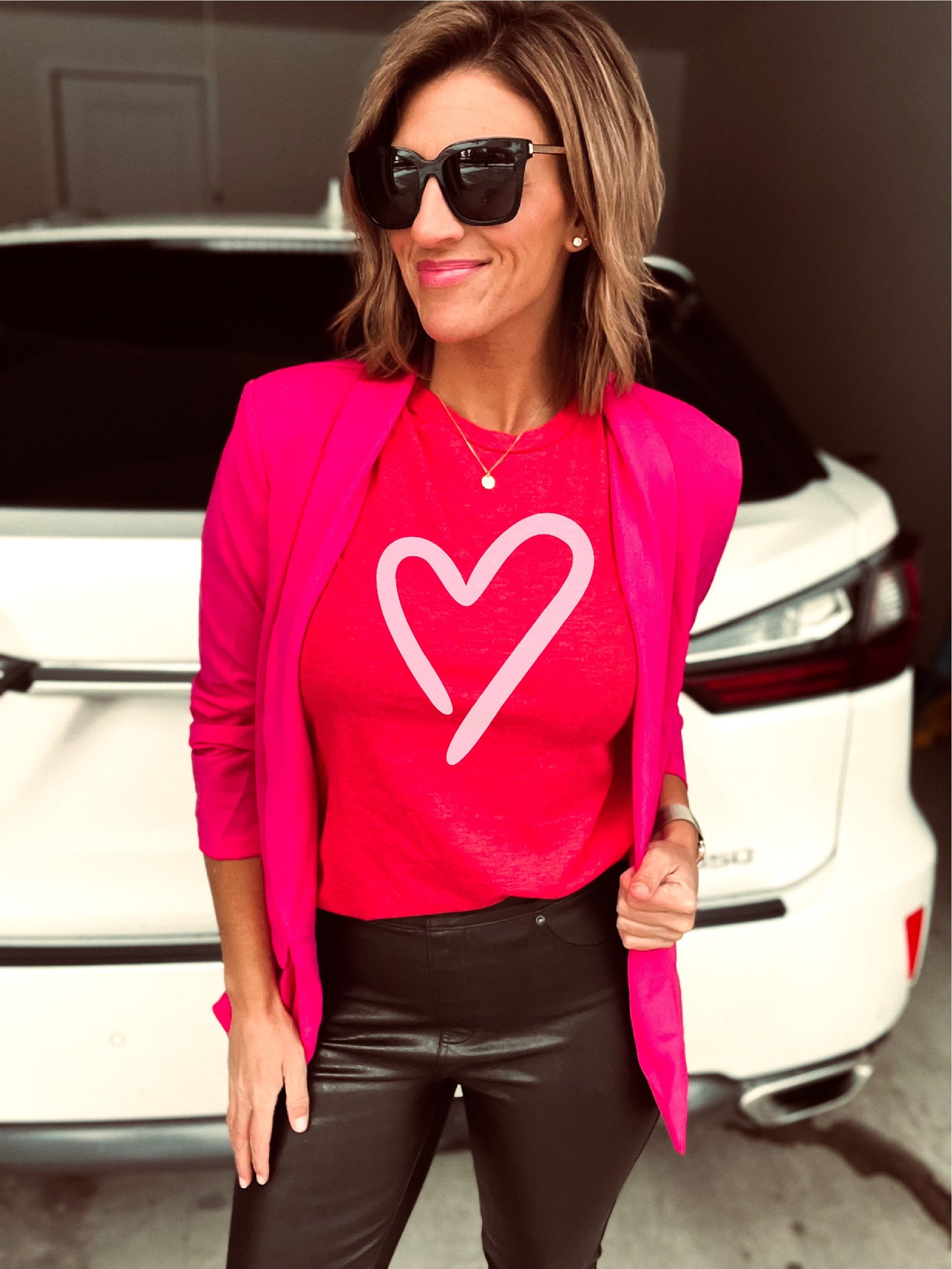 Heart tee Short sleeve valentines day tee Bella canvas 3001 XS Berry 