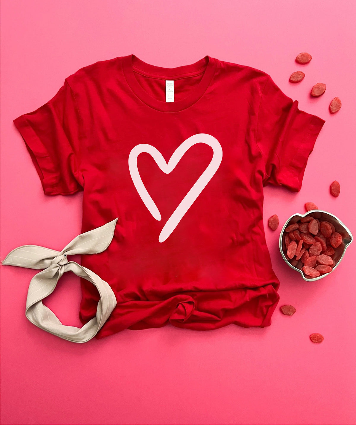 Heart tee Short sleeve valentines day tee Bella canvas 3001 