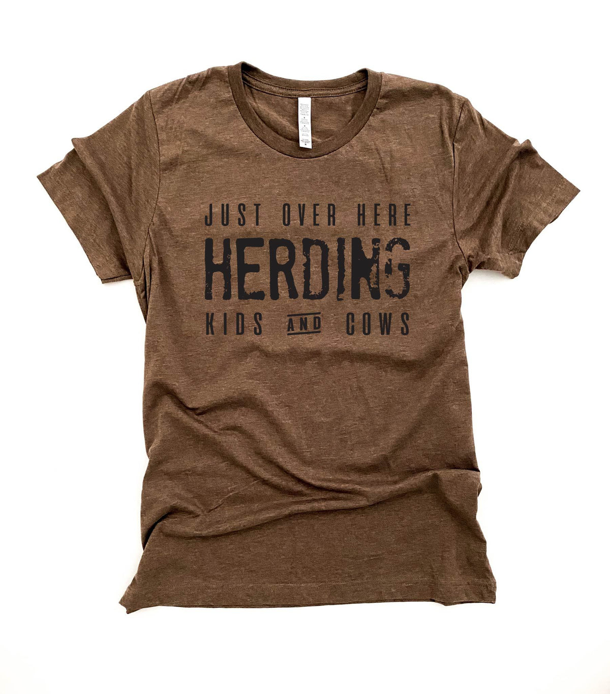 Herding kids and cows tee Short sleeve mens tee Bella canvas 3001 